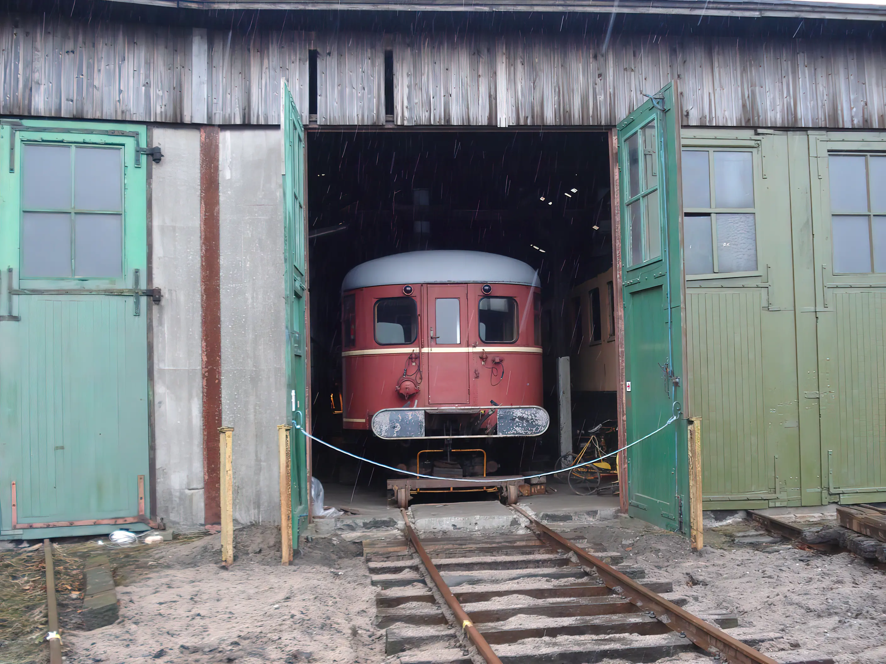 Billede af remiseområdet ved Gedser Station. Billede af remiseområdet ved Gedser Station.