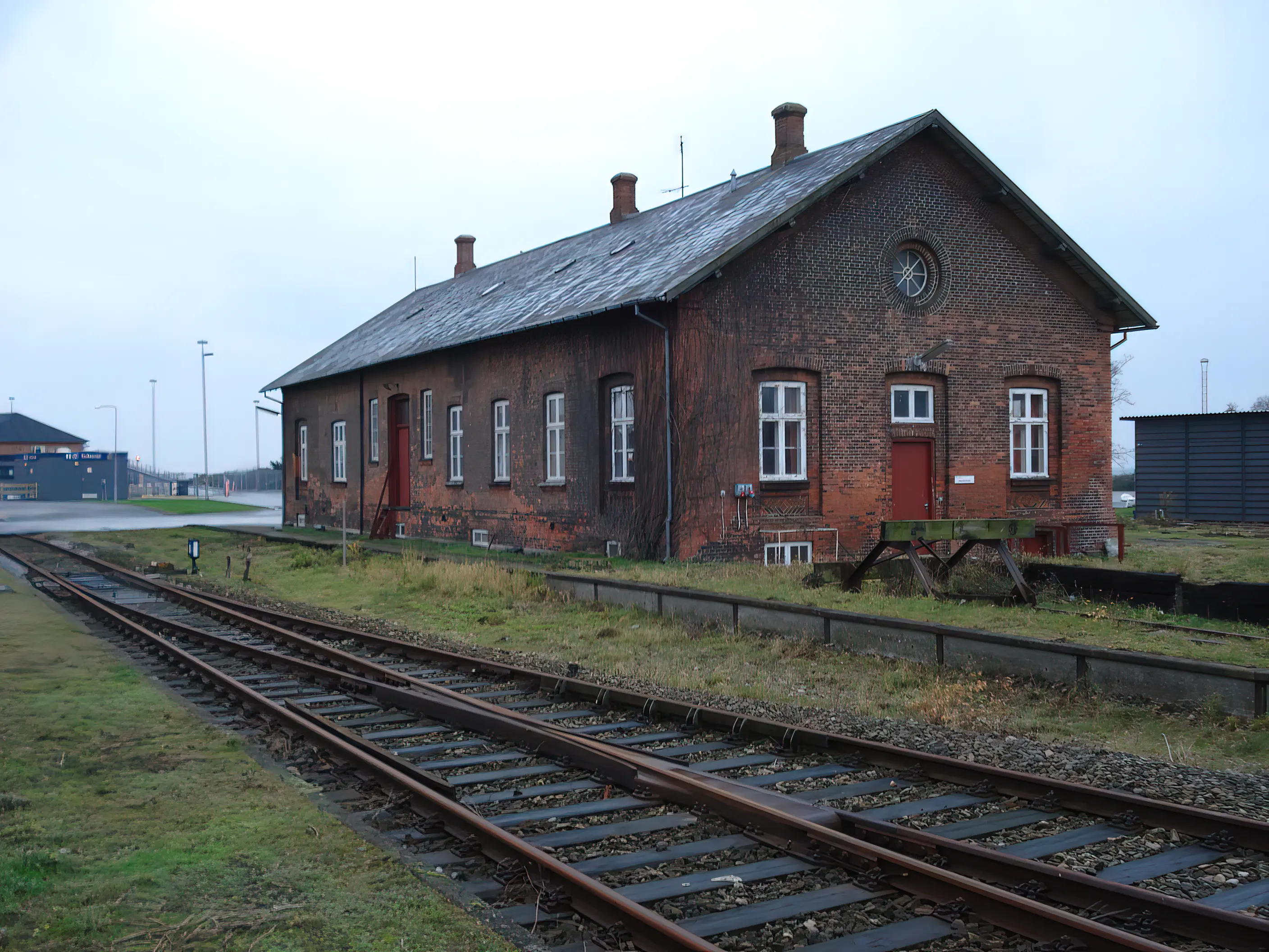 Billede af remiseområdet ved Gedser Station. Billede af remiseområdet ved Gedser Station.