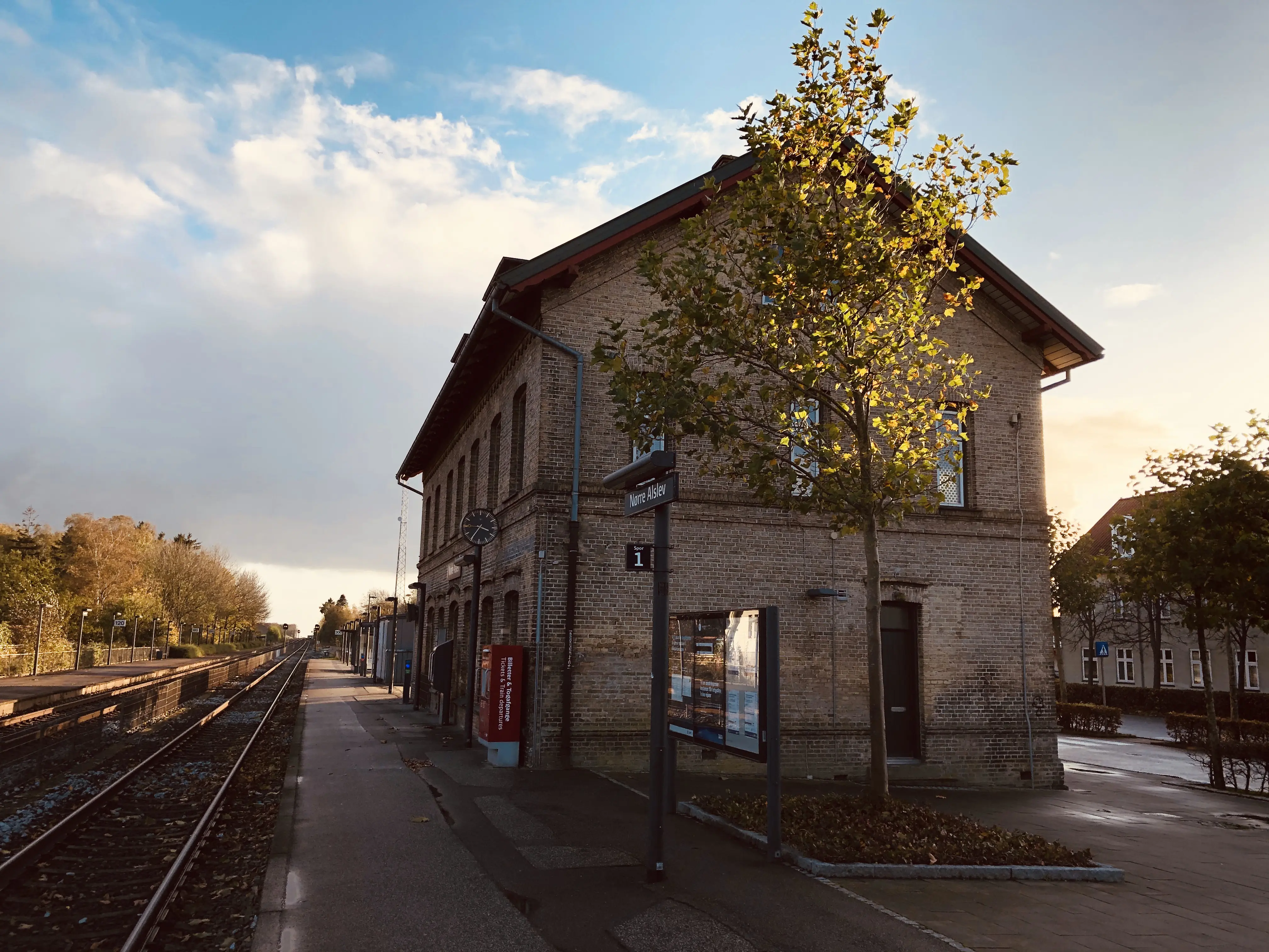 Billede af Nørre Alslev Station. Billede af Nørre Alslev Station.