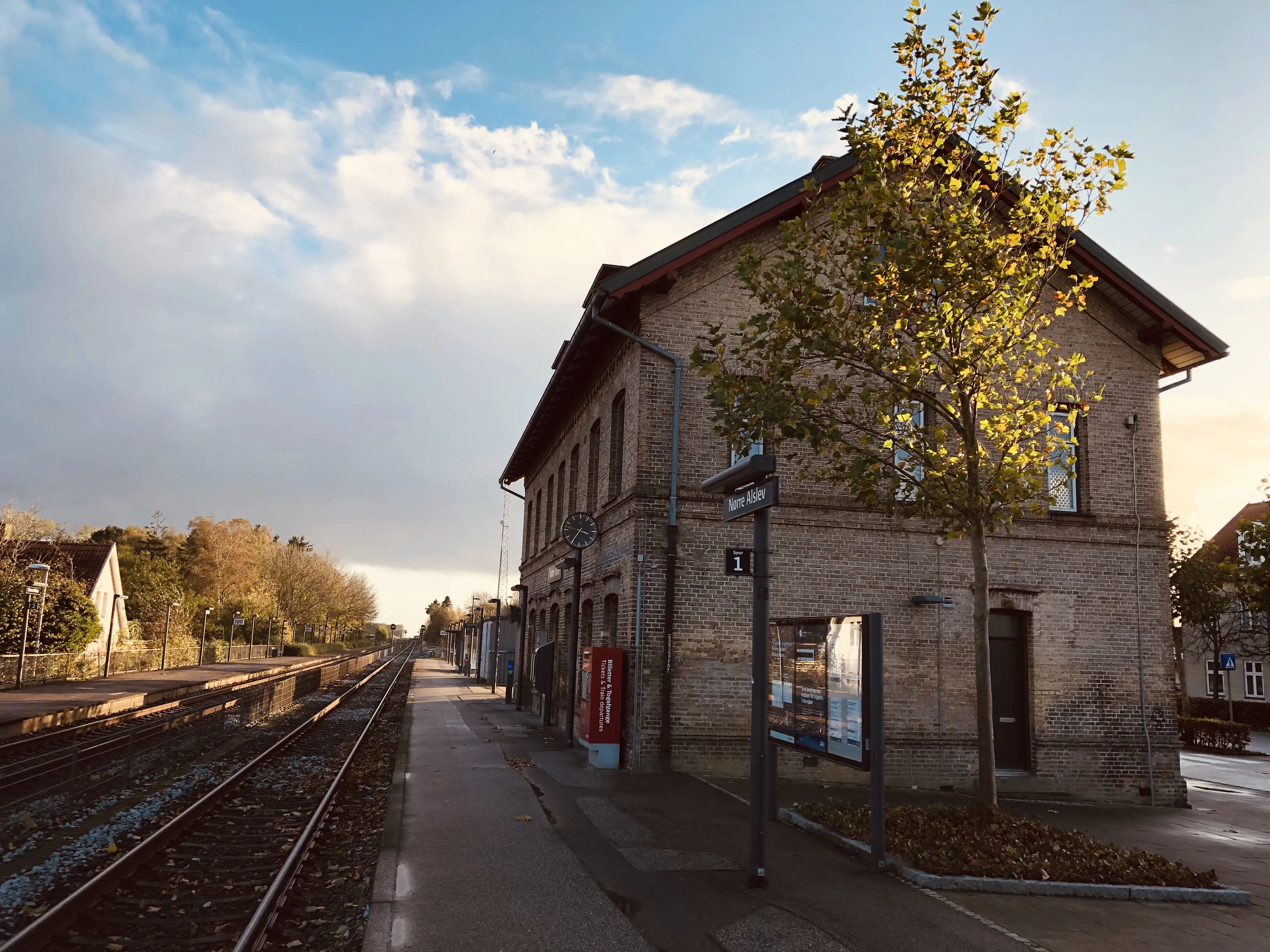 Billede af Nørre Alslev Station. Billede af Nørre Alslev Station.