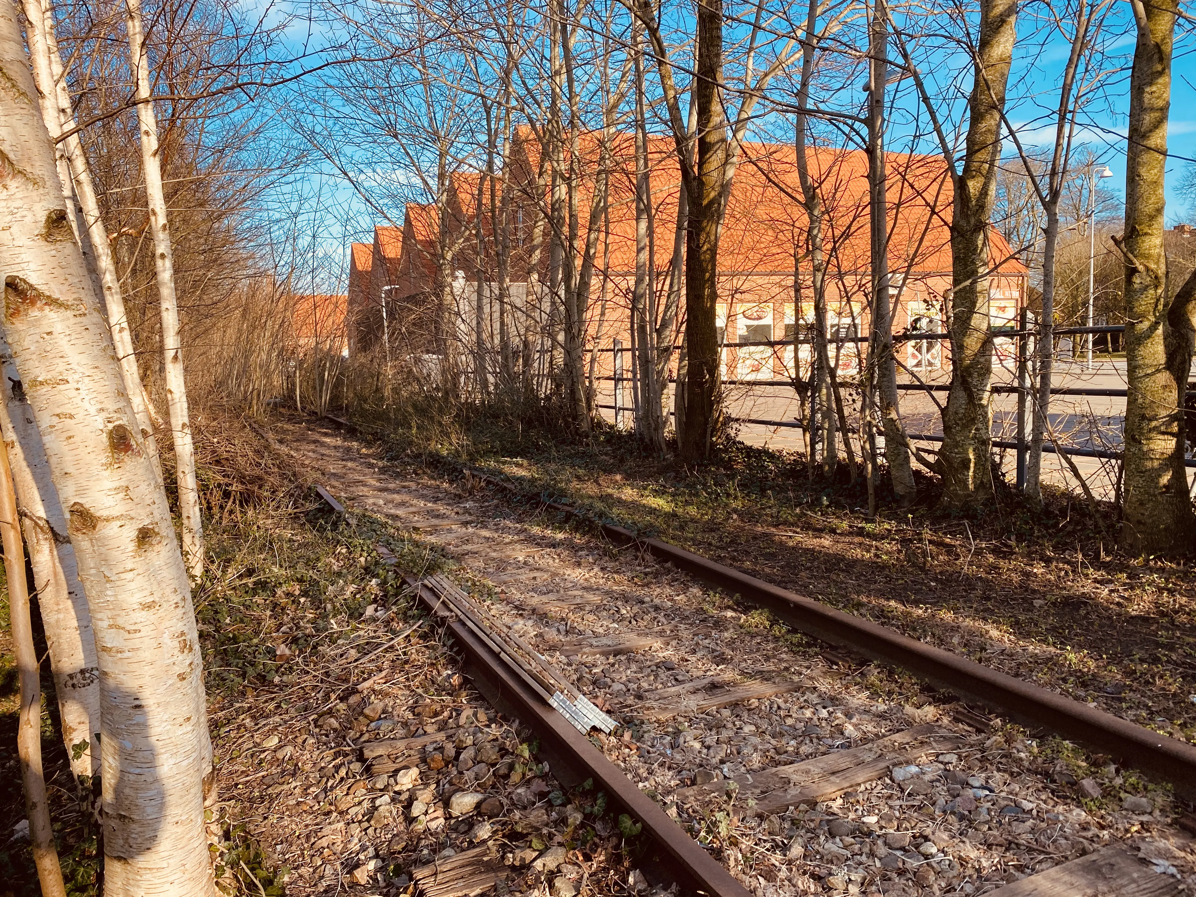 Billede af Tønder Øst Station, som er nedrevet og har ligget her hvor Fakta ligger i dag.