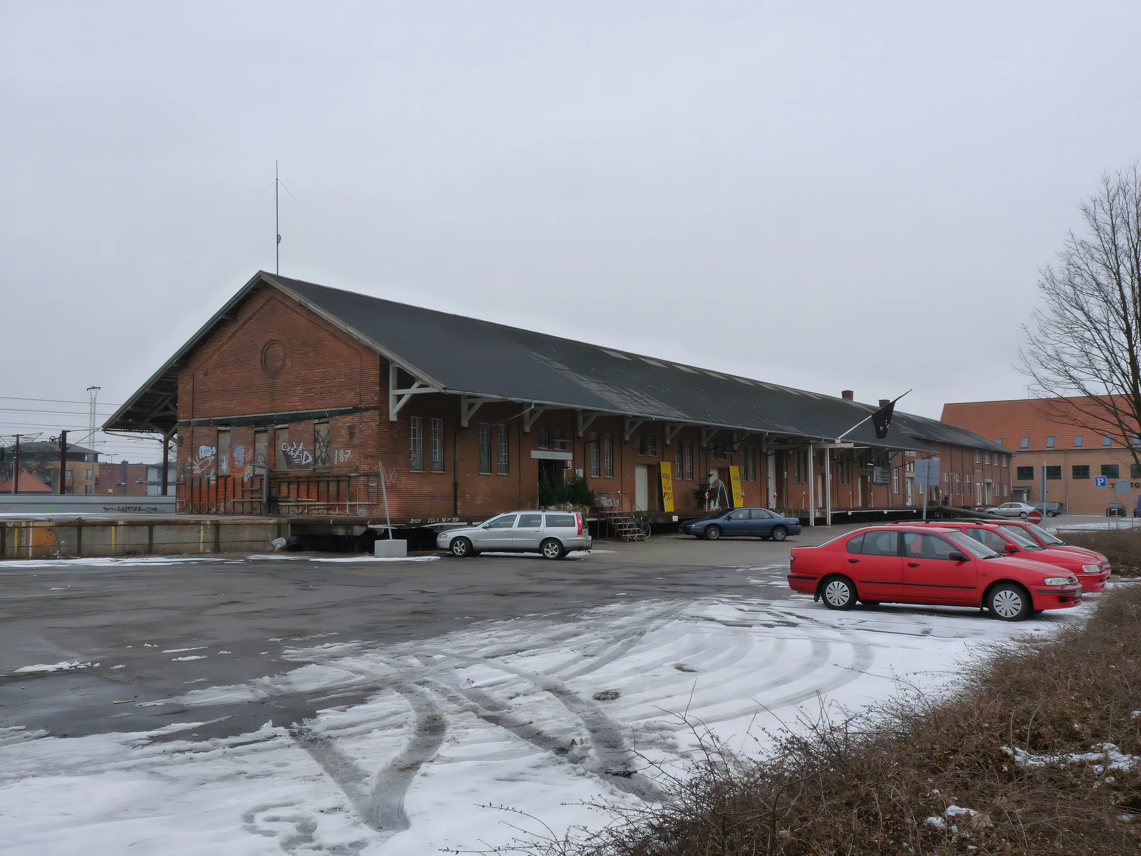 Billede af Slagelse Stations pakhus. Billede af Slagelse Stations pakhus.