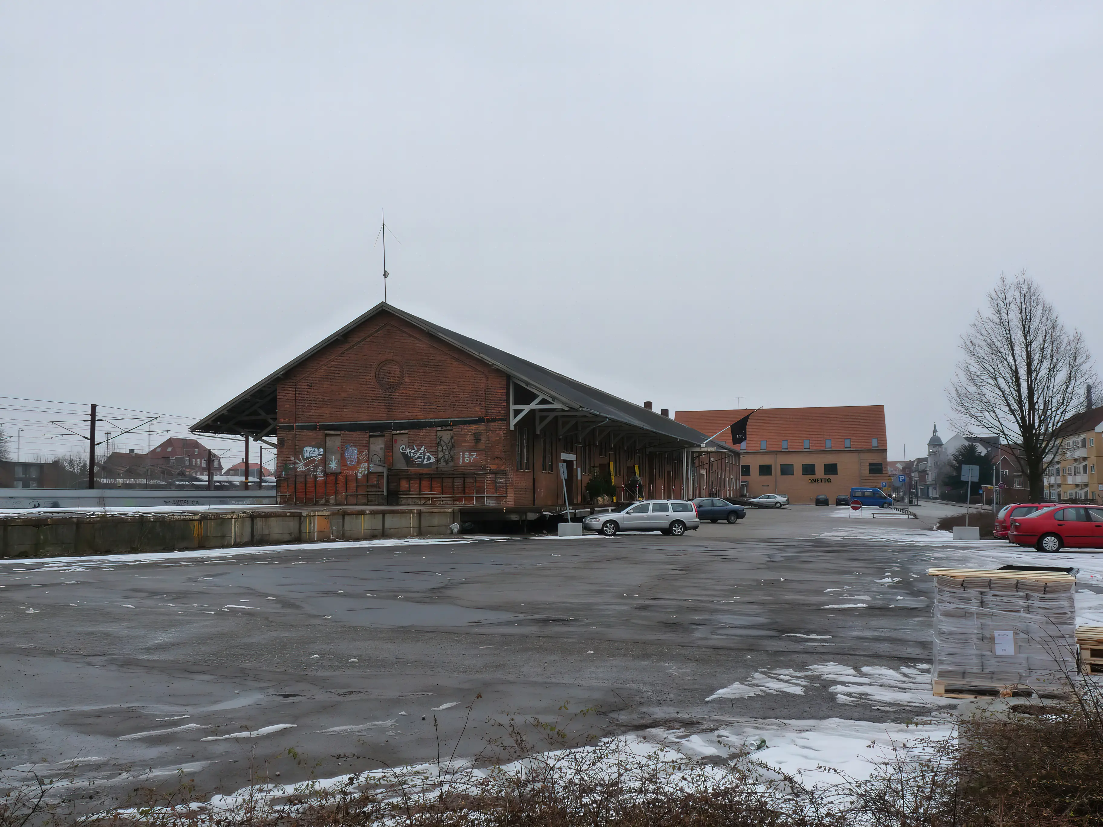 Billede af Slagelse Stations pakhus. Billede af Slagelse Stations pakhus.