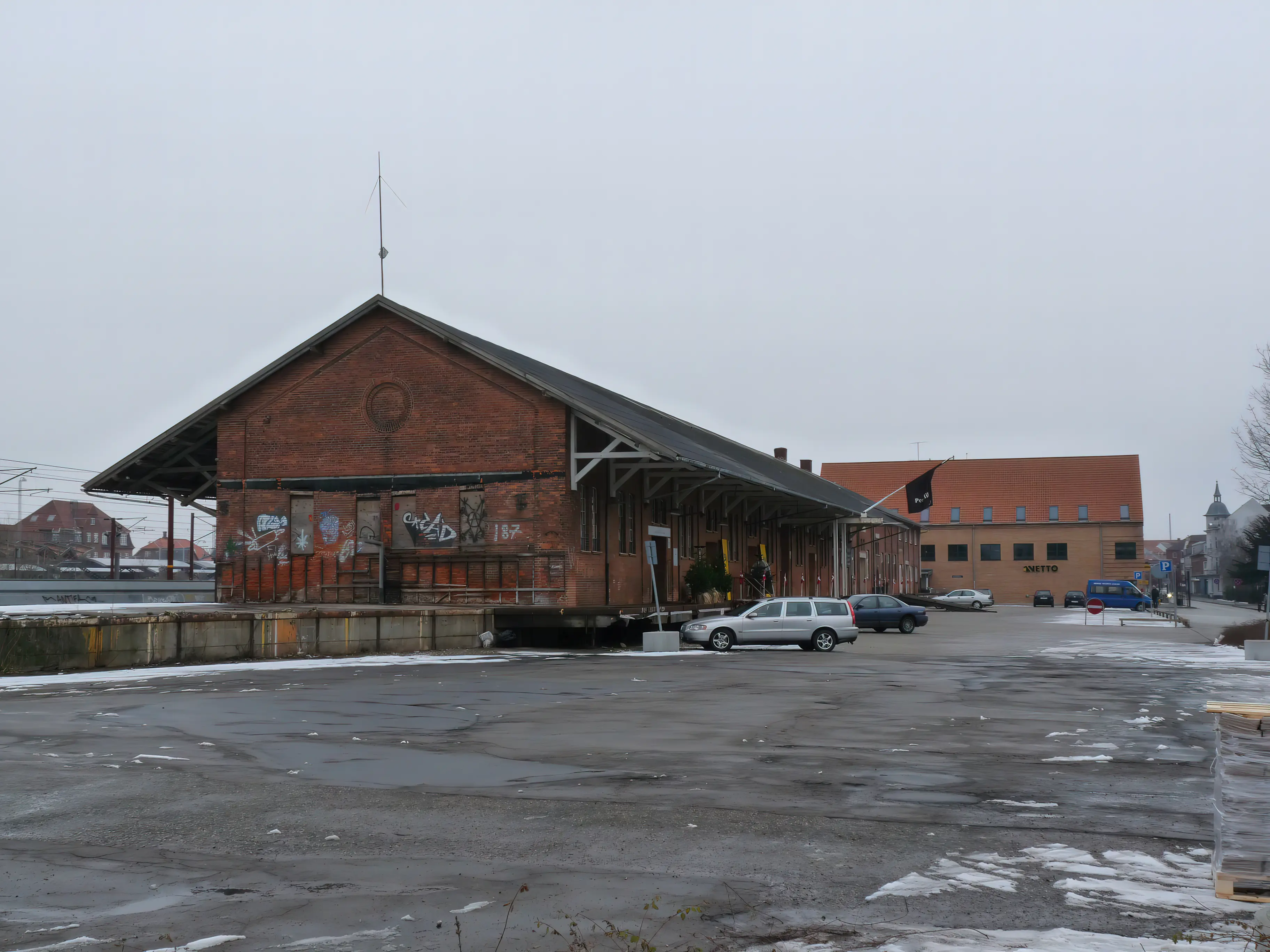 Billede af Slagelse Stations pakhus. Billede af Slagelse Stations pakhus.