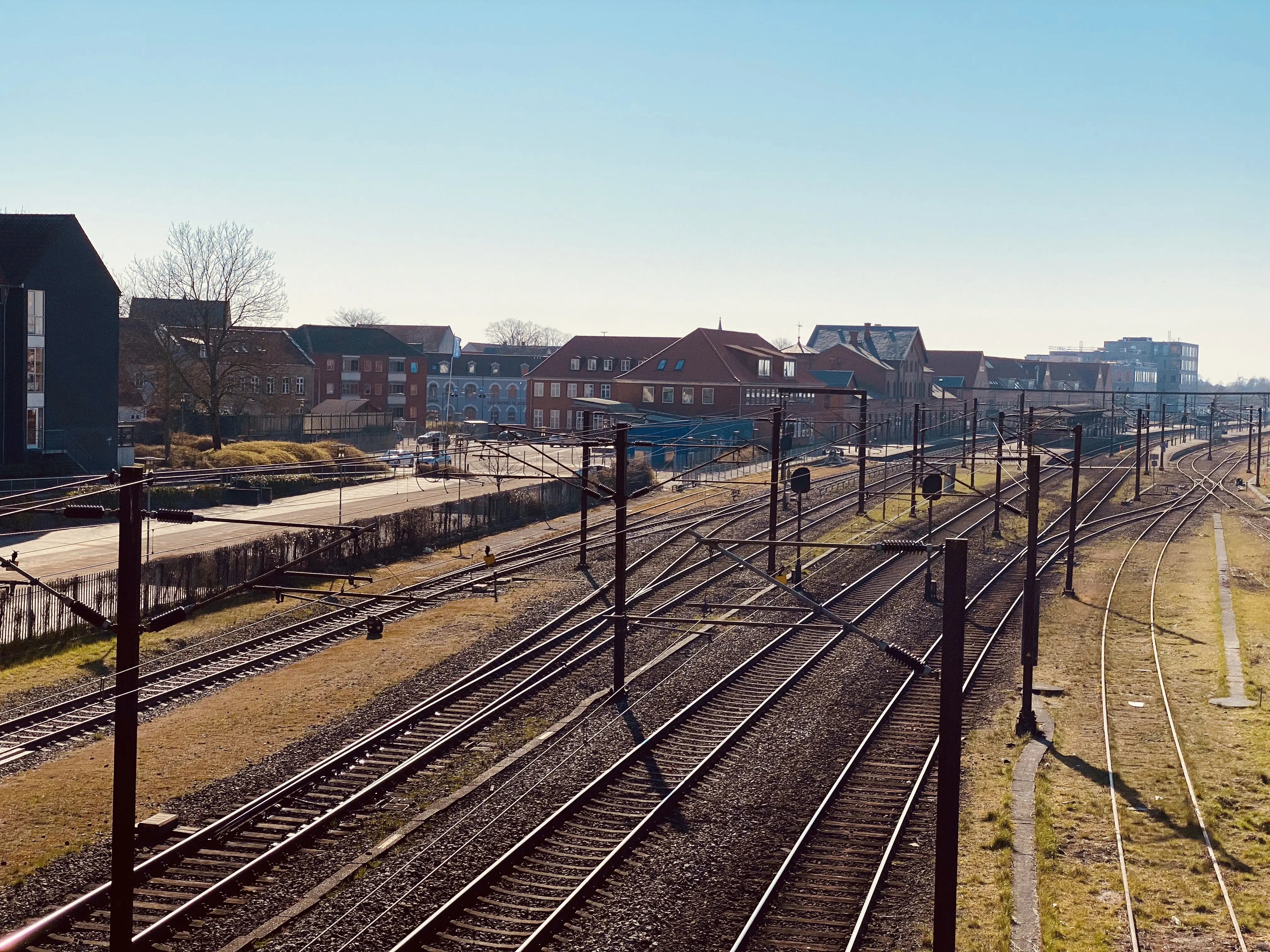 Billede af Slagelse Stations sporareal. Billede af Slagelse Stations sporareal.