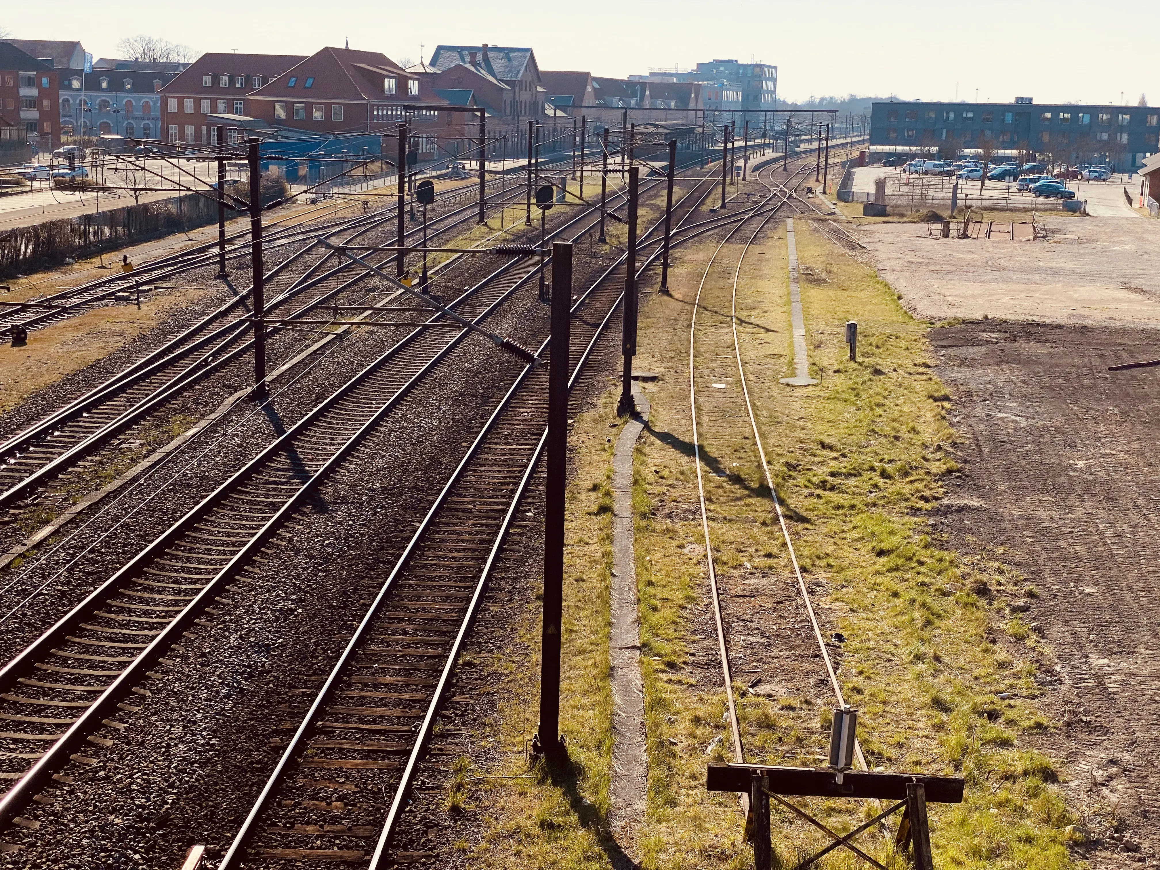 Billede af Slagelse Stations sporareal. Billede af Slagelse Stations sporareal.