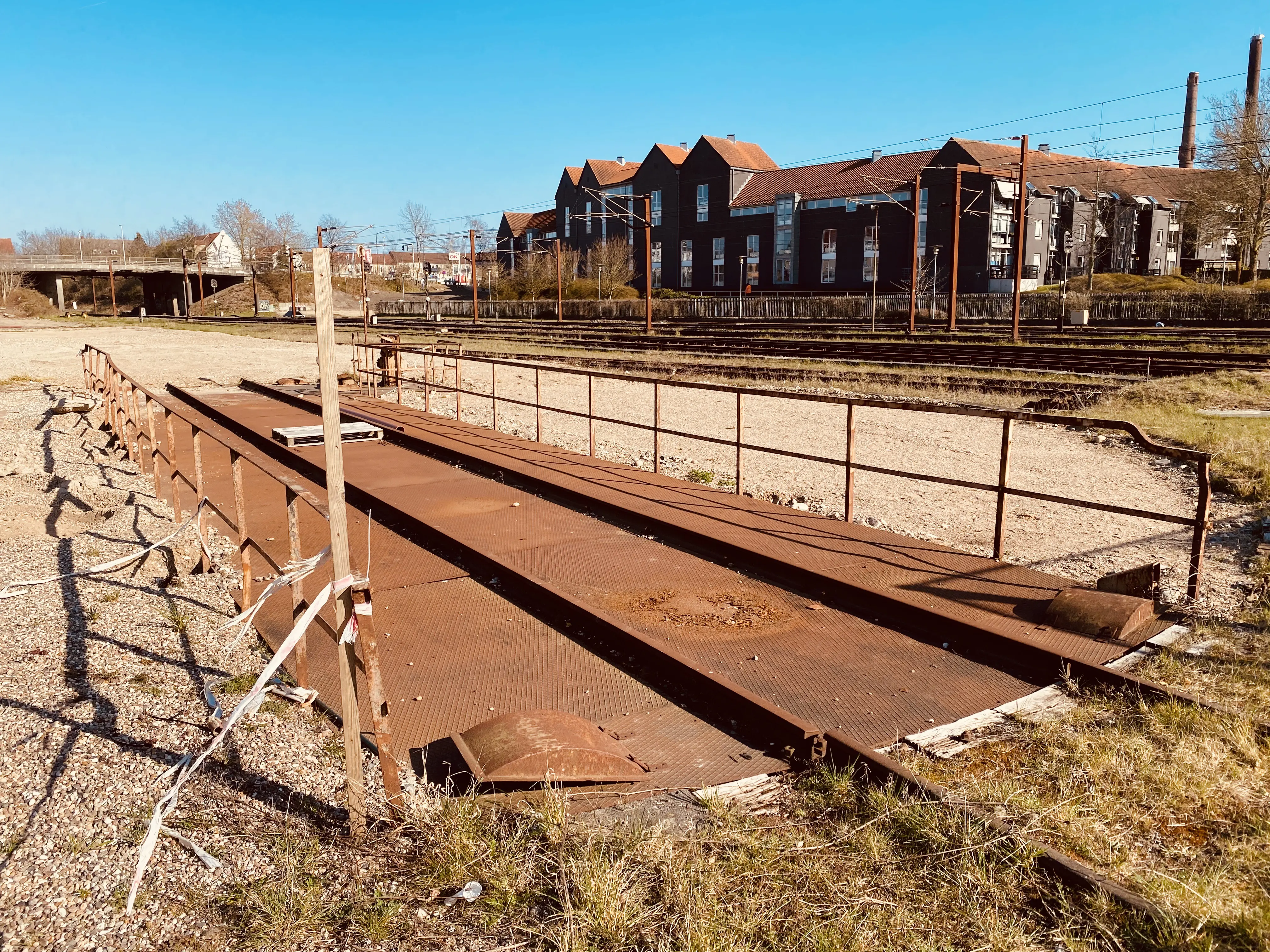 Billede af Slagelse Stations drejeskive. Billede af Slagelse Stations drejeskive.
