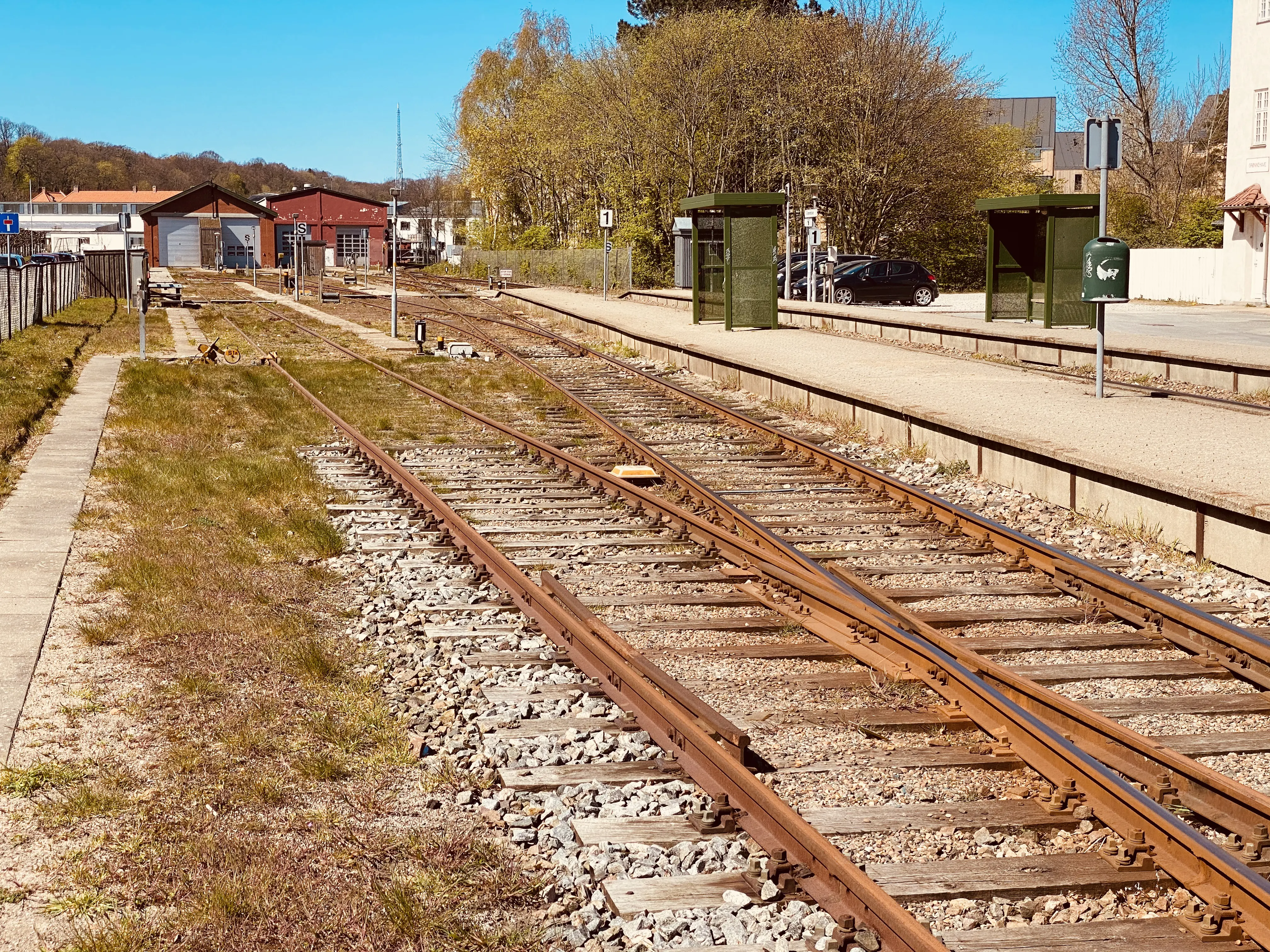 Billede af Grønnehave Stations remise.