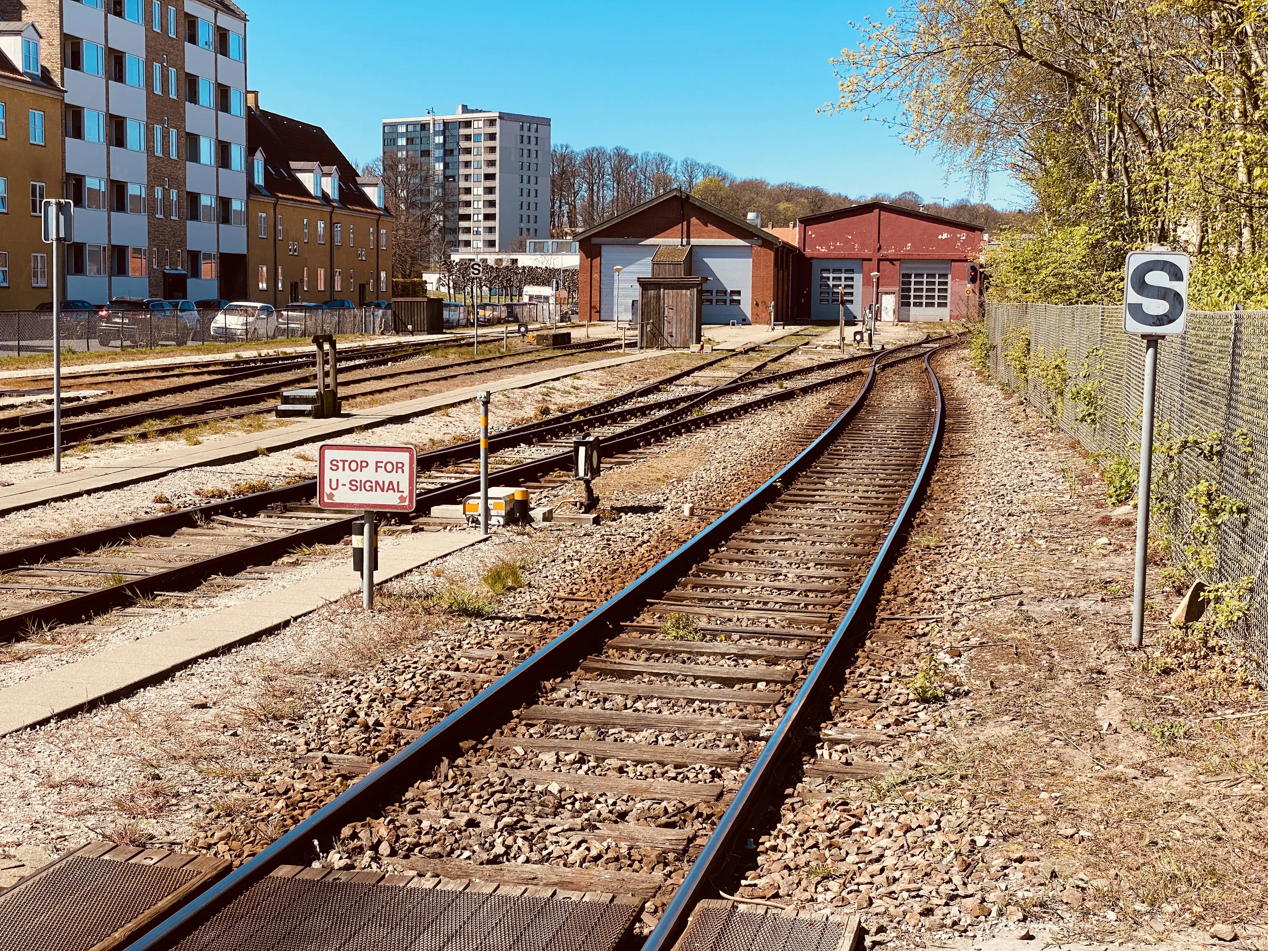 Billede af Grønnehave Stations remise.