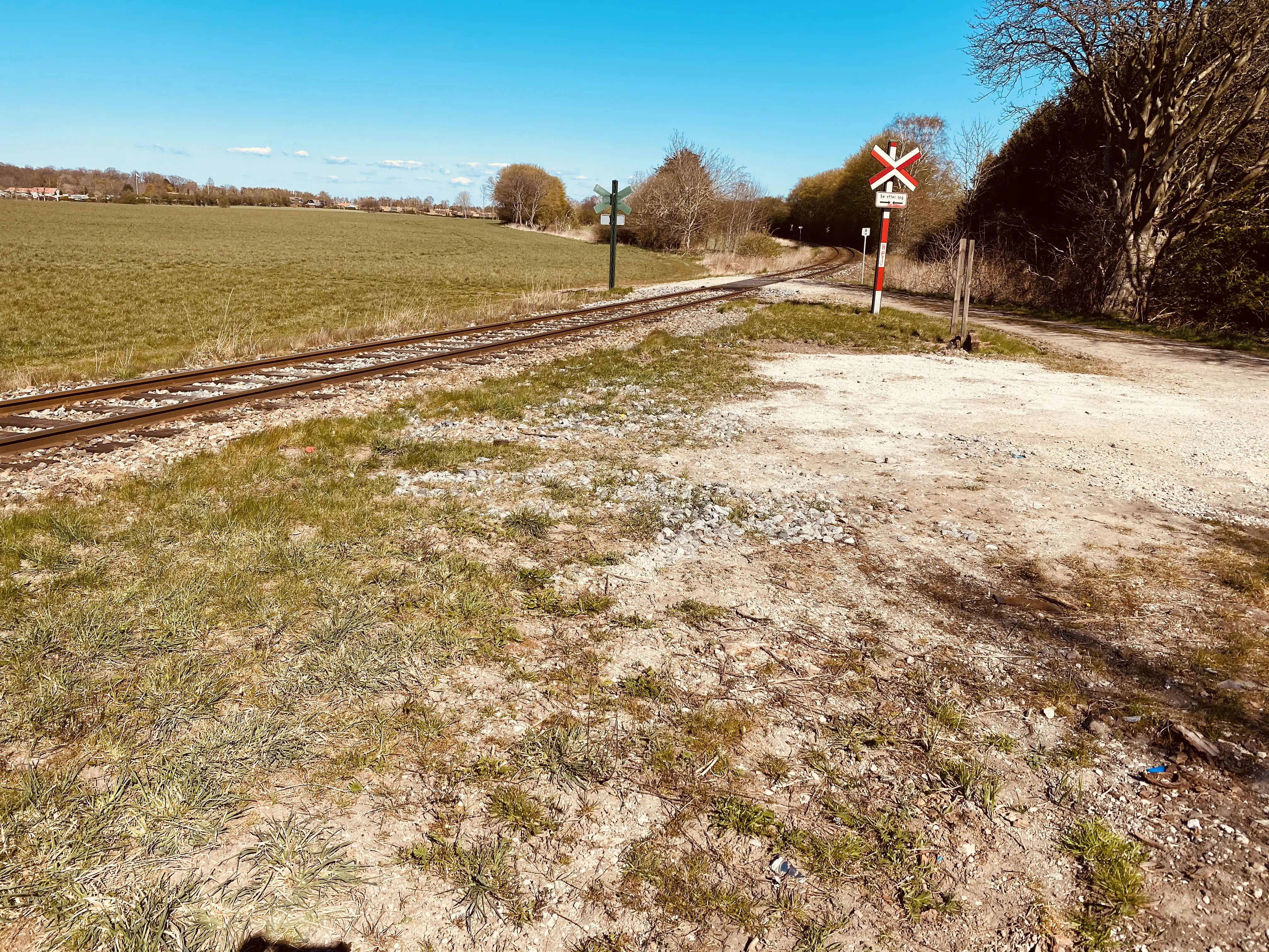 Billede af Skibstrup Station er nedrevet, men den har ligget her.