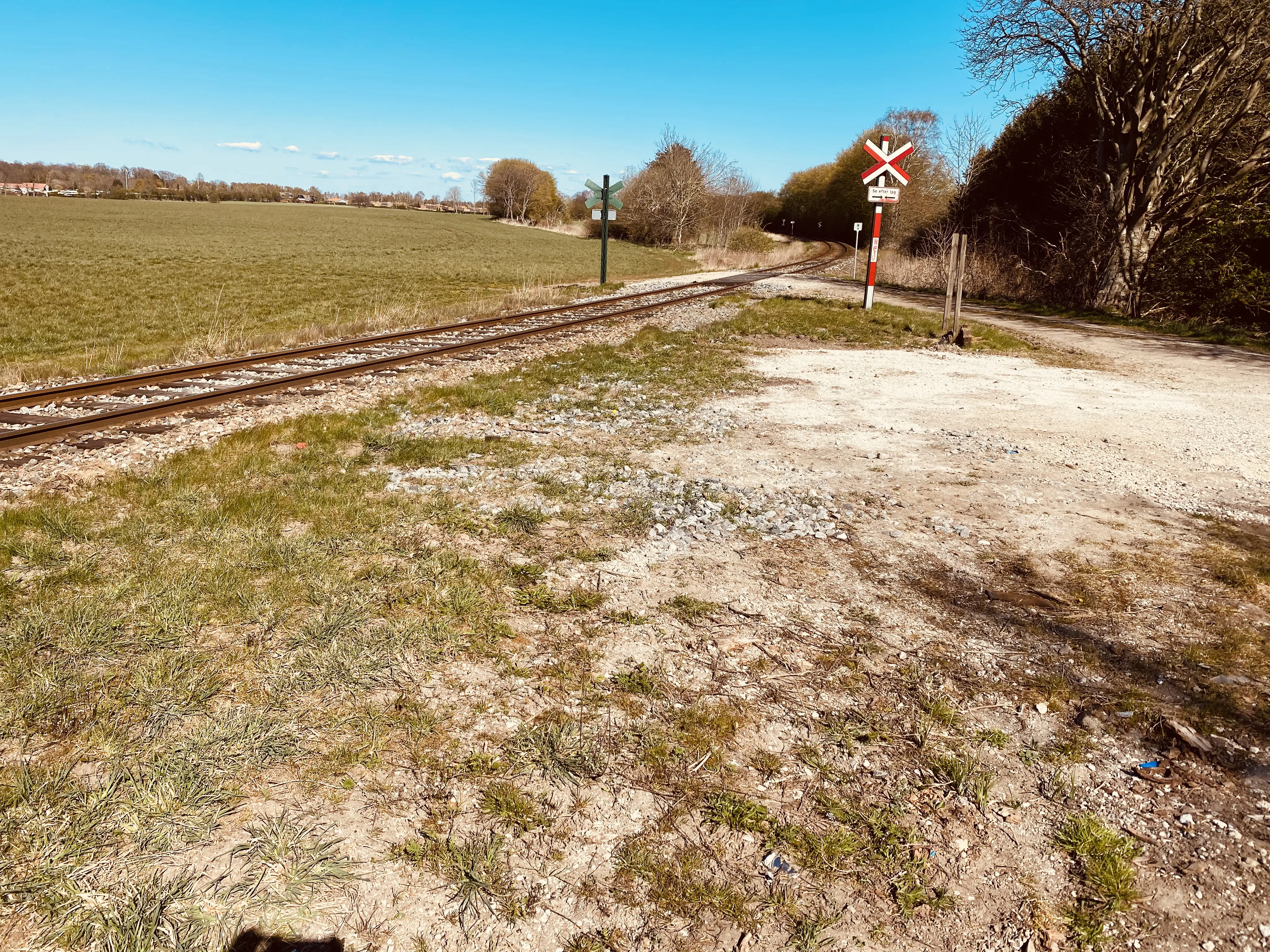 Billede af Skibstrup Station er nedrevet, men den har ligget her.