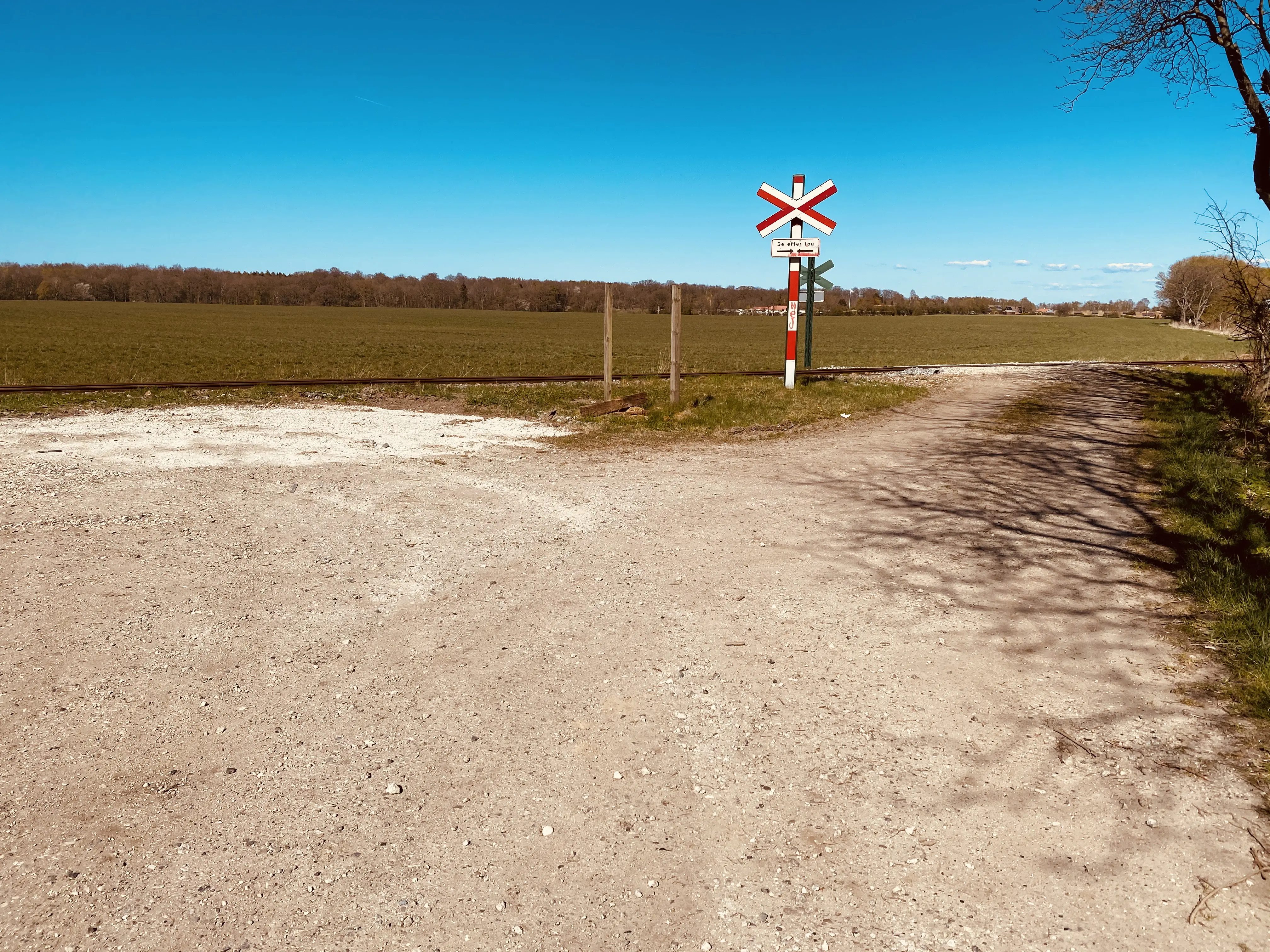 Billede af Skibstrup Station er nedrevet, men den har ligget her.