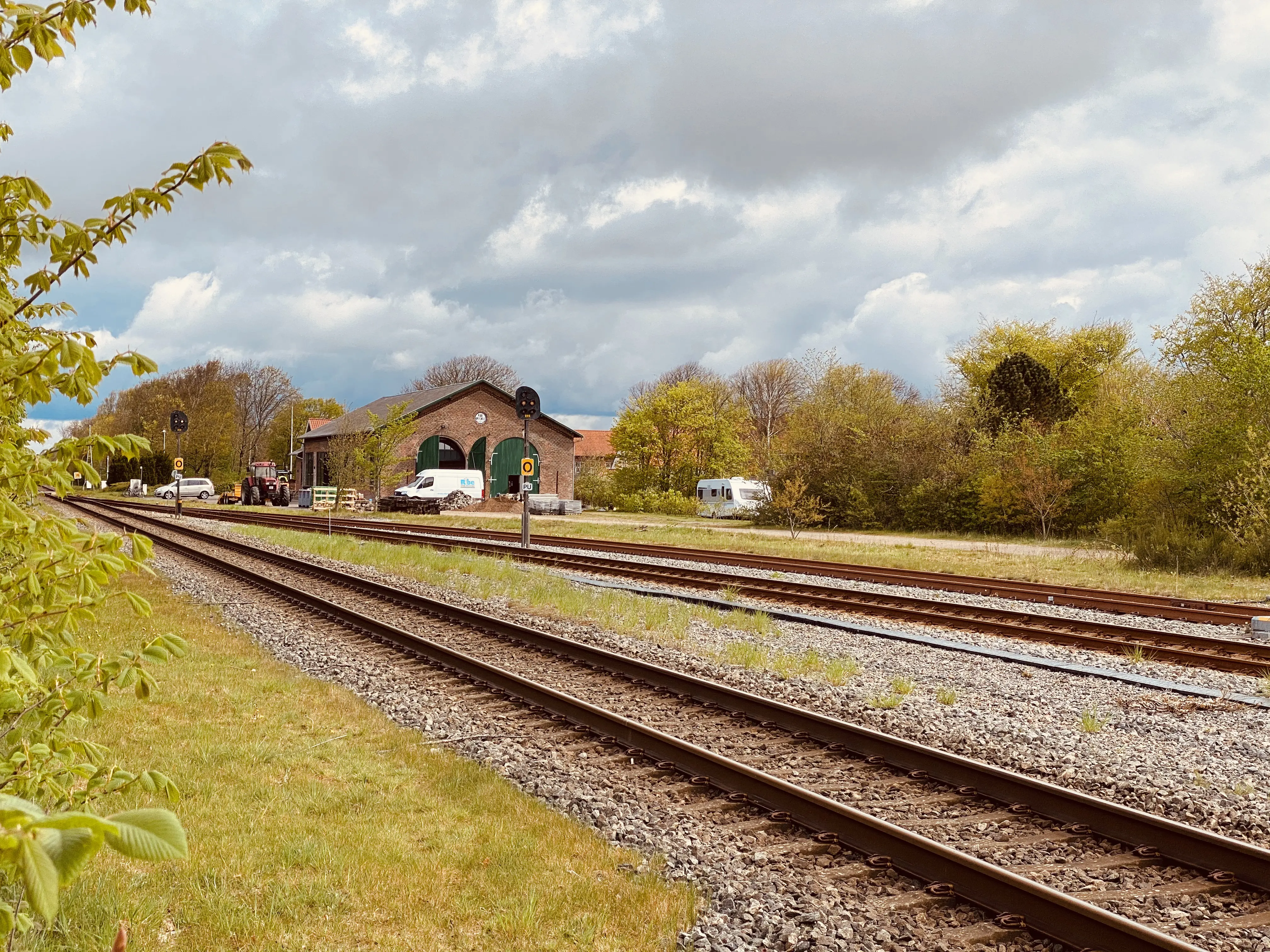 Billede af Ribe Stations remise.