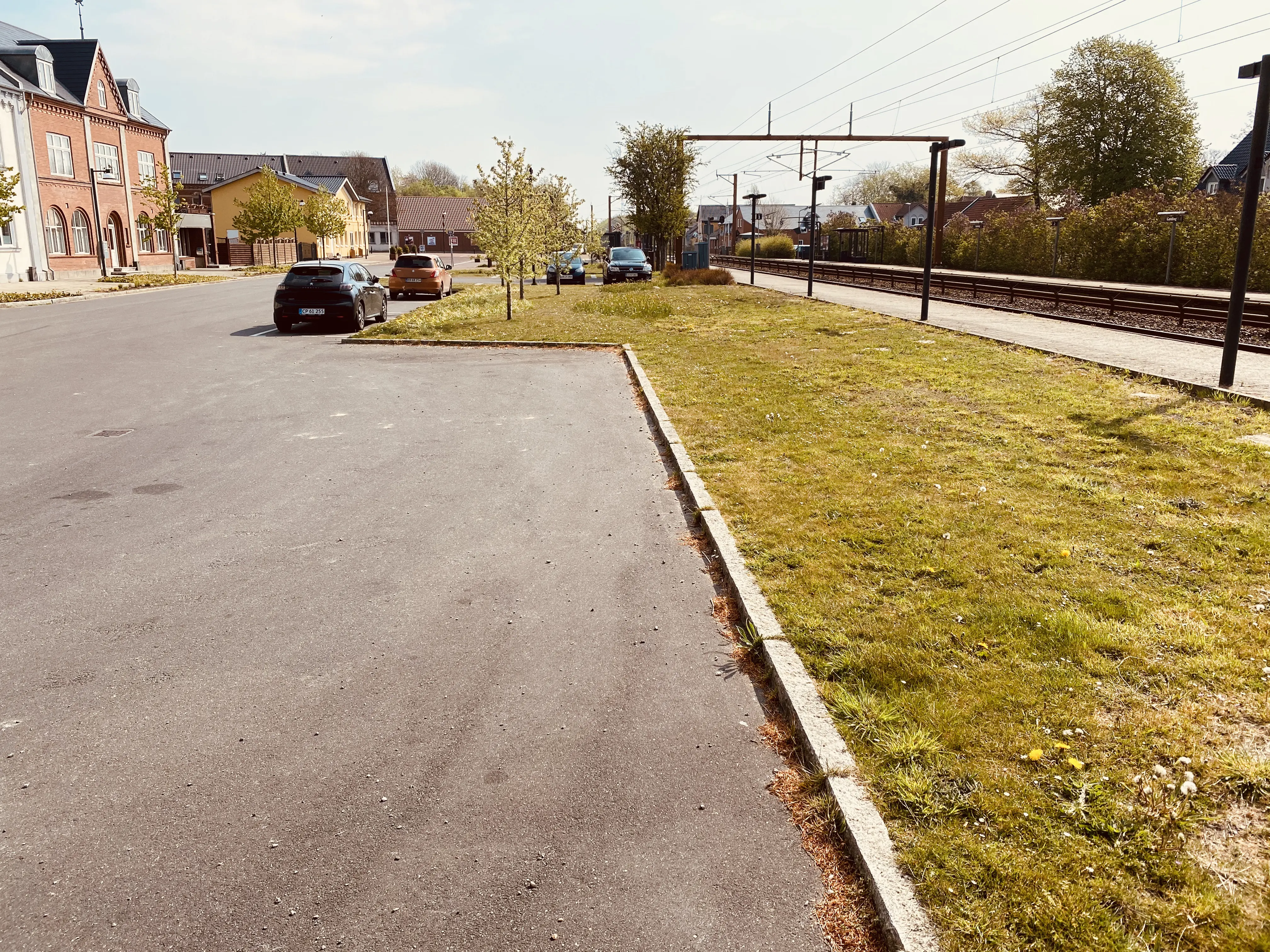 Billede af Gørding Station er nedrevet, men den har ligget her. Billede af Gørding Station er nedrevet, men den har ligget her.