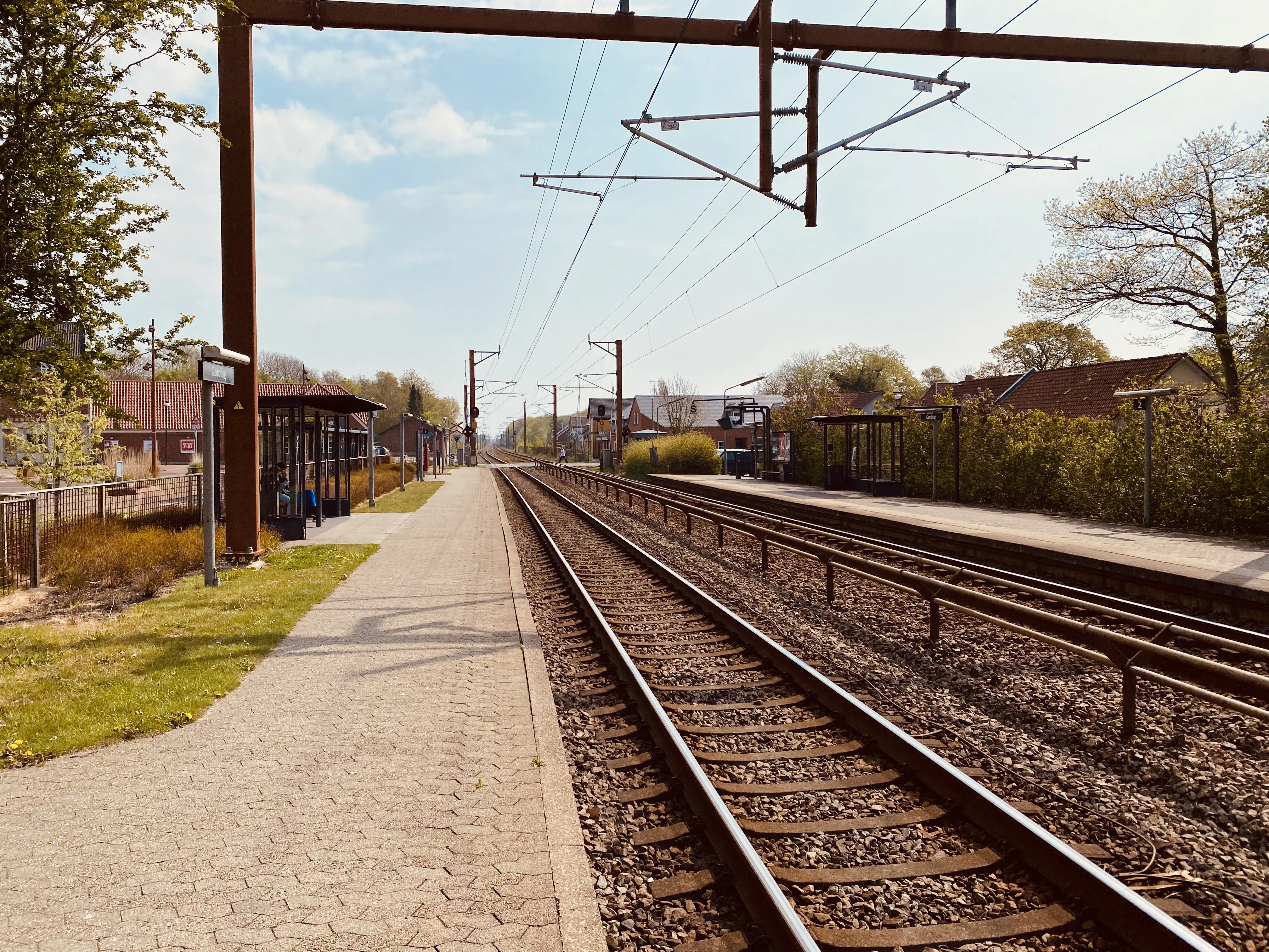 Billede af Gørding Station er nedrevet, men den har ligget her. Billede af Gørding Station er nedrevet, men den har ligget her.