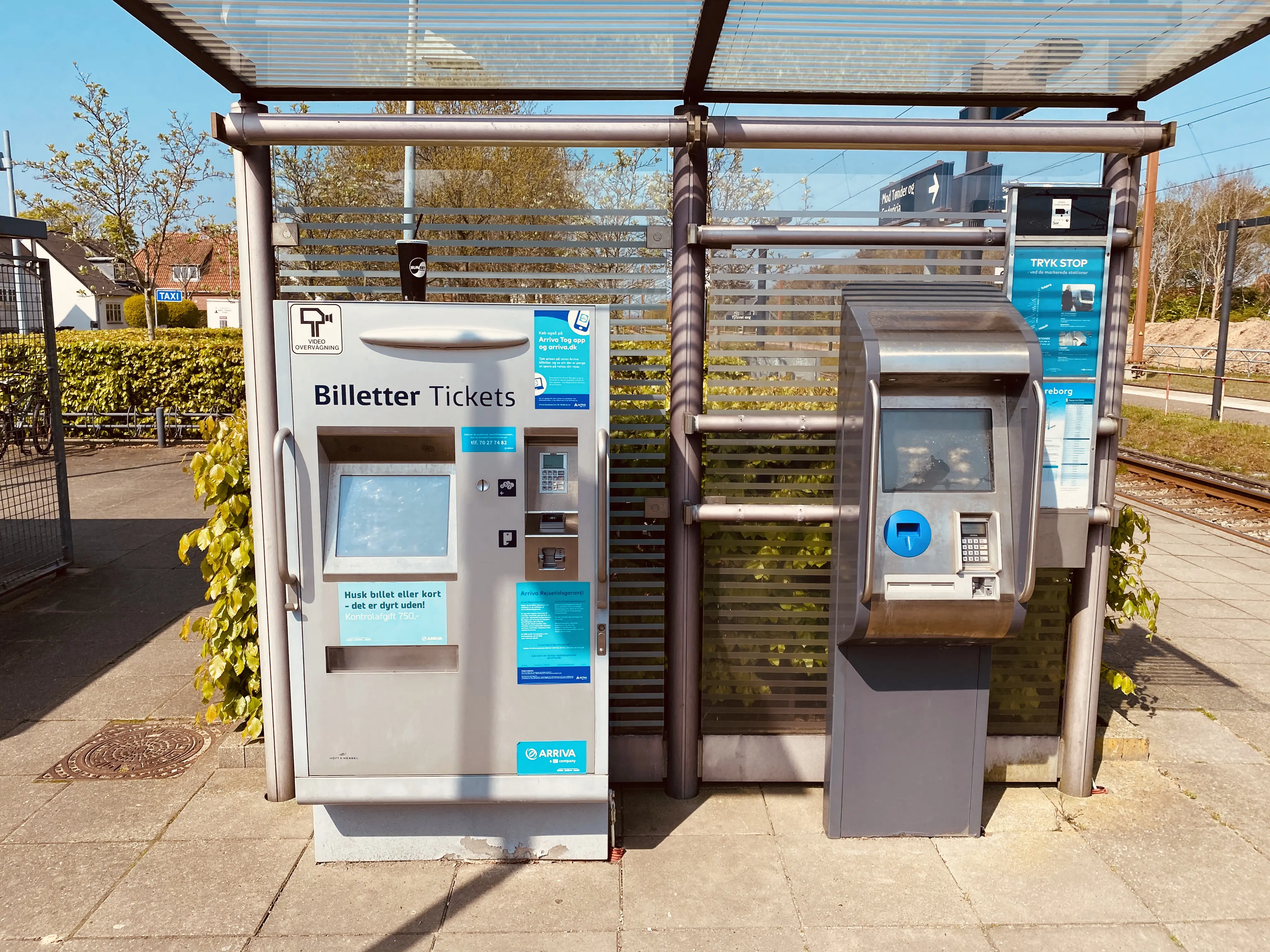 Billede af Tjæreborg Station, som er nedrevet og afløst af dette Trinbræt.