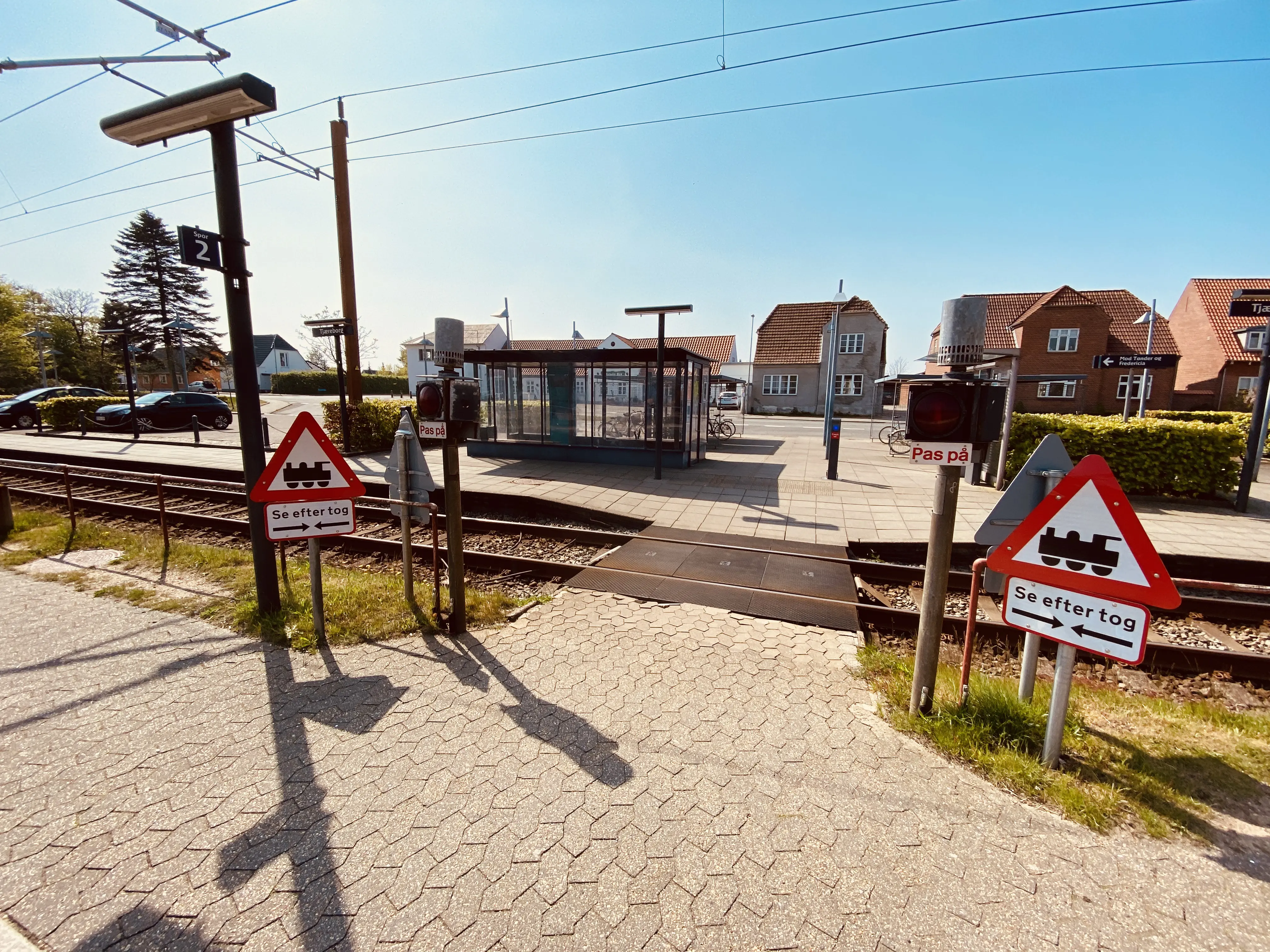 Billede af Tjæreborg Station, som er nedrevet og afløst af dette Trinbræt. Billede af Tjæreborg Station, som er nedrevet og afløst af dette Trinbræt.