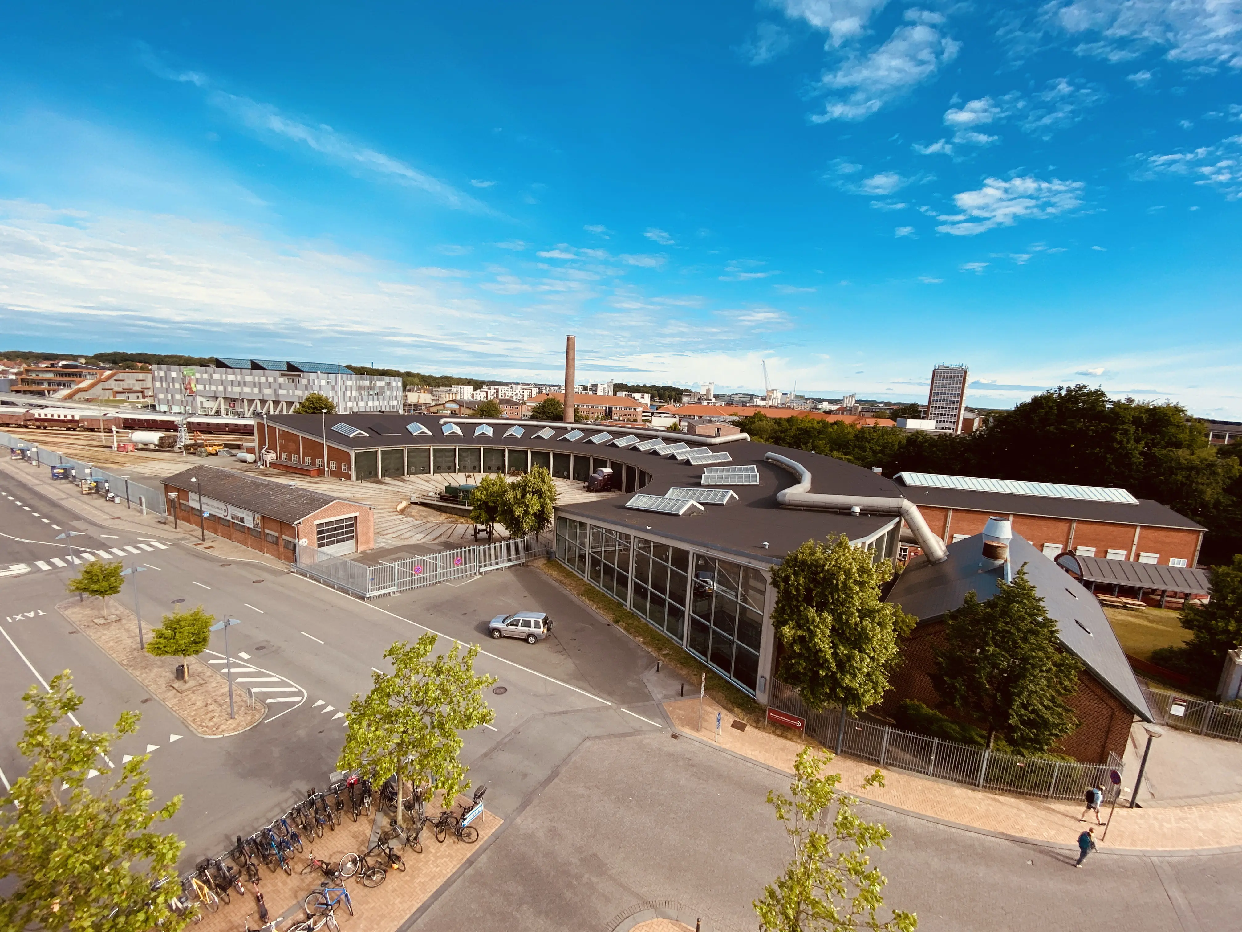 Billede af Odense Banegårds remise. Billede af Odense Banegårds remise.