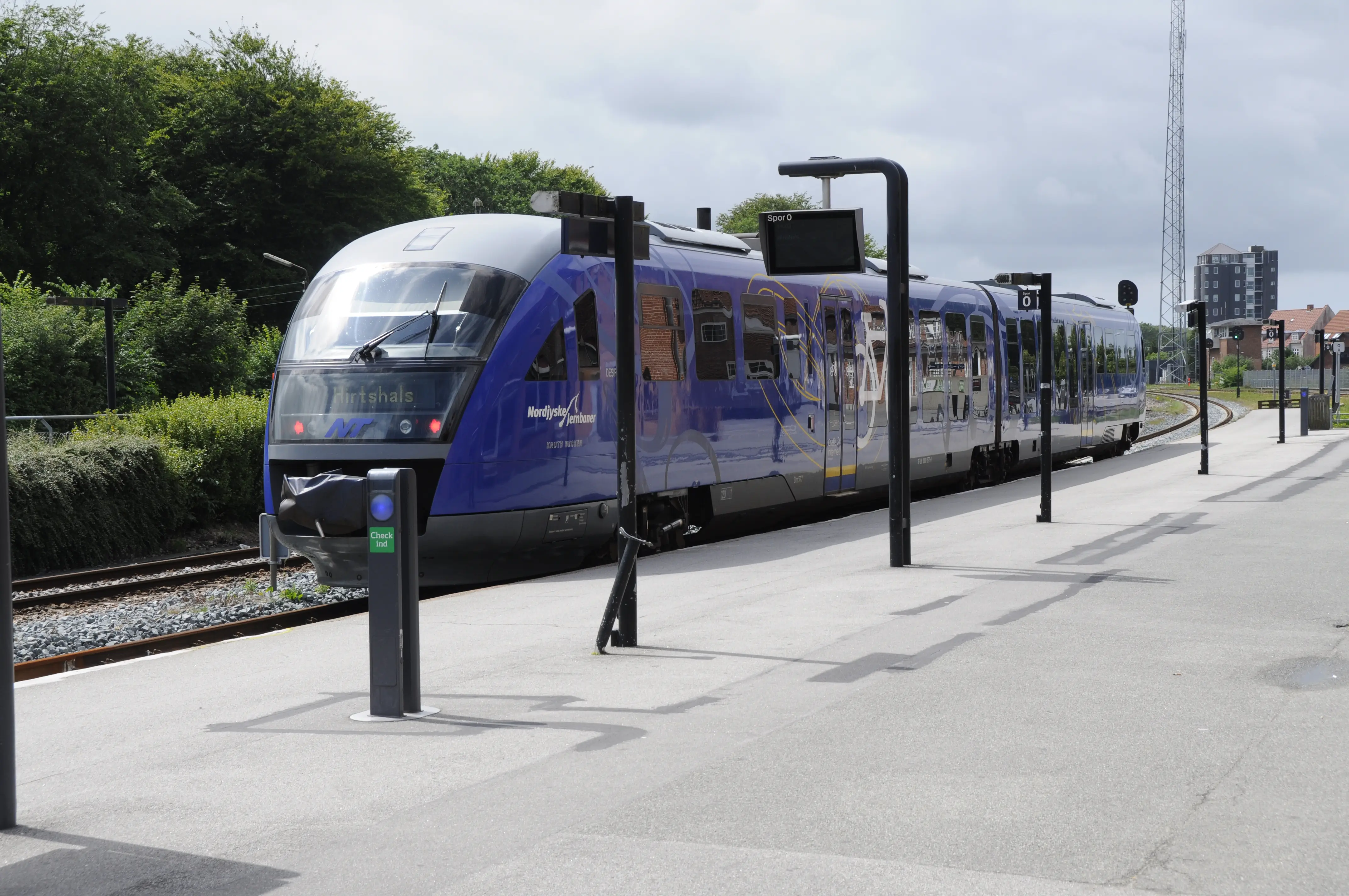 Billede af Hjørring Stations sporareal.