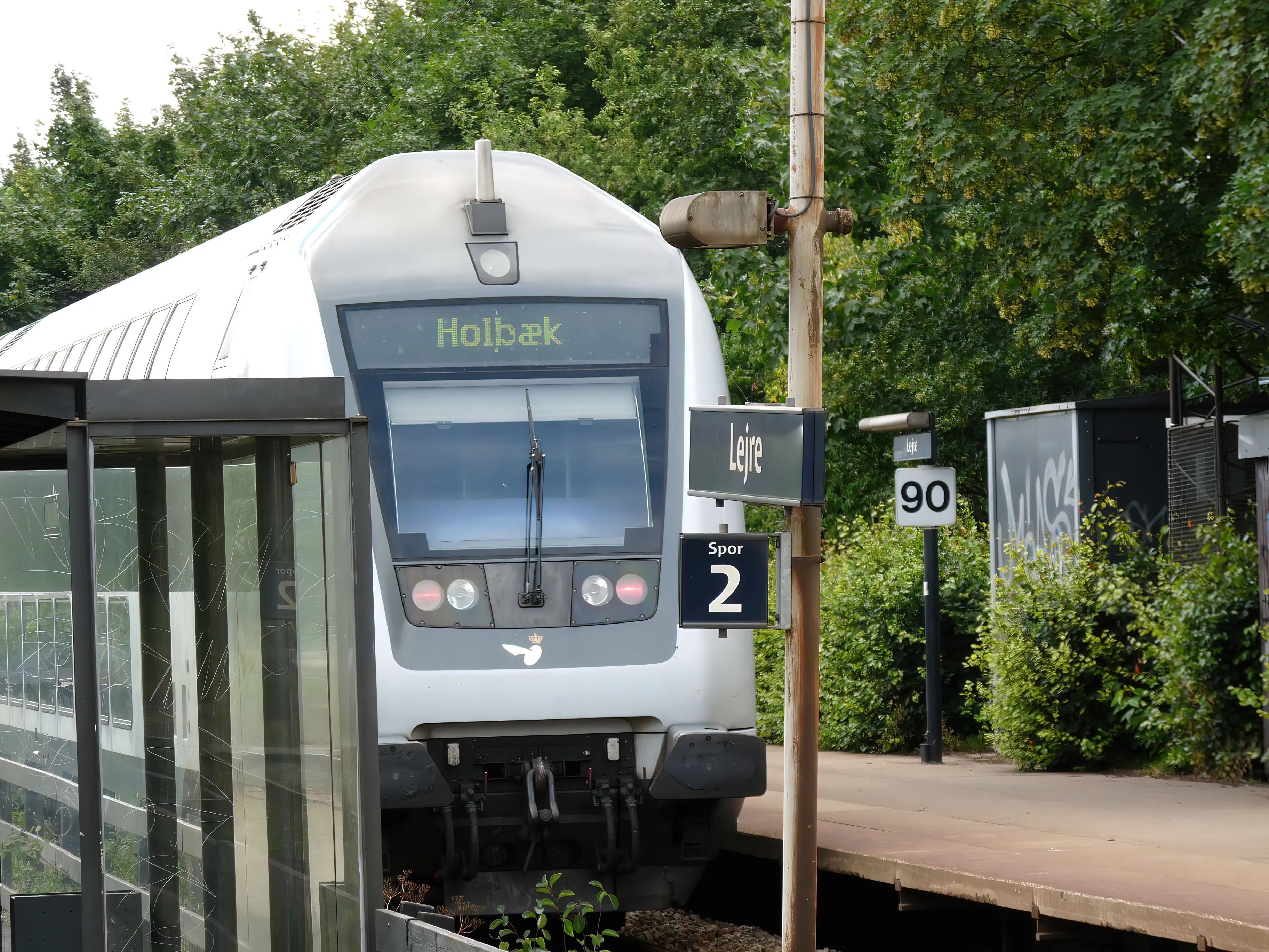Billede af Lejre Stations sporareal. Billede af Lejre Stations sporareal.