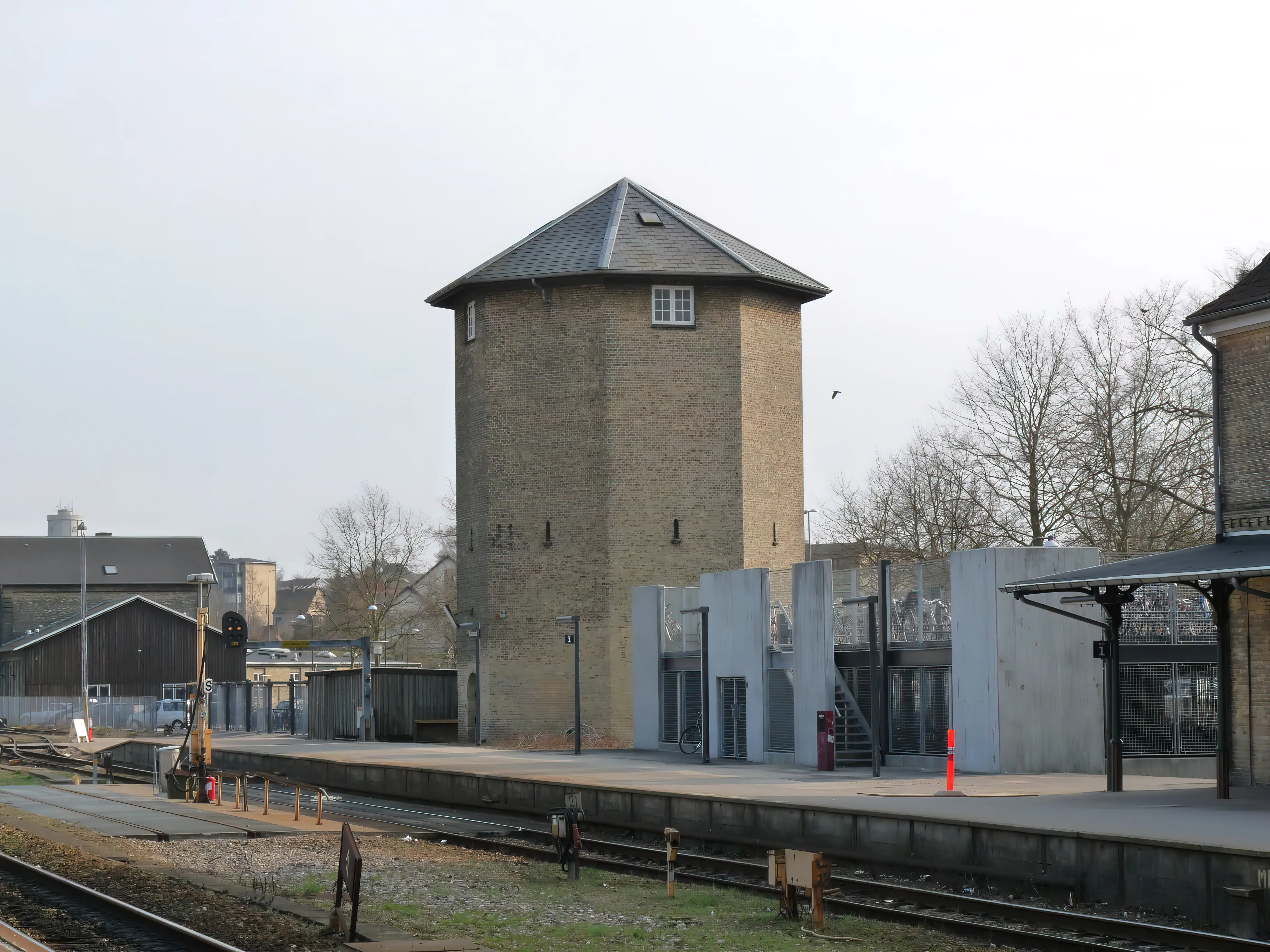 Billede af Næstved Stations vandtårn. Billede af Næstved Stations vandtårn.