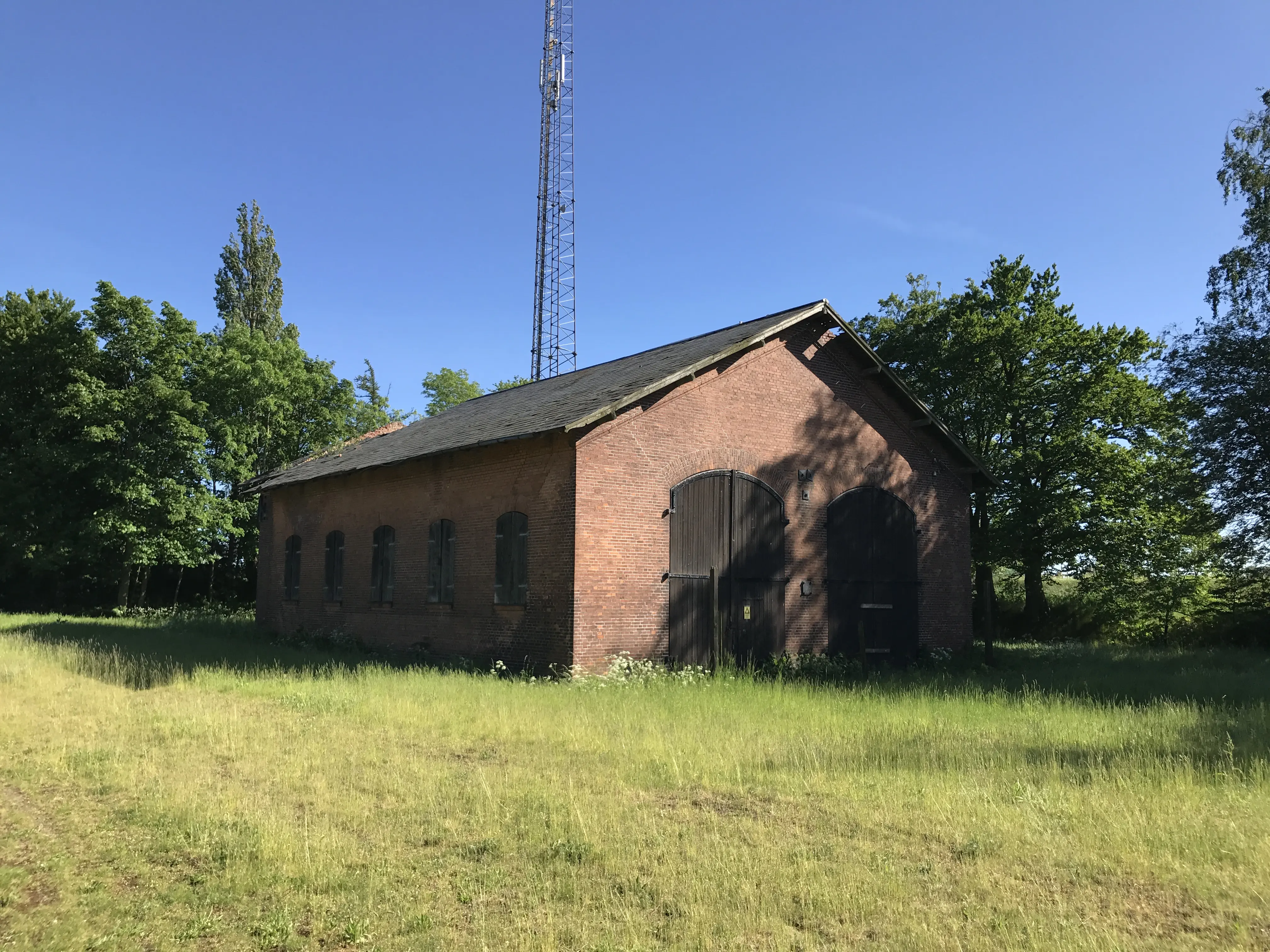 Billede af Skælskør Stations remise.