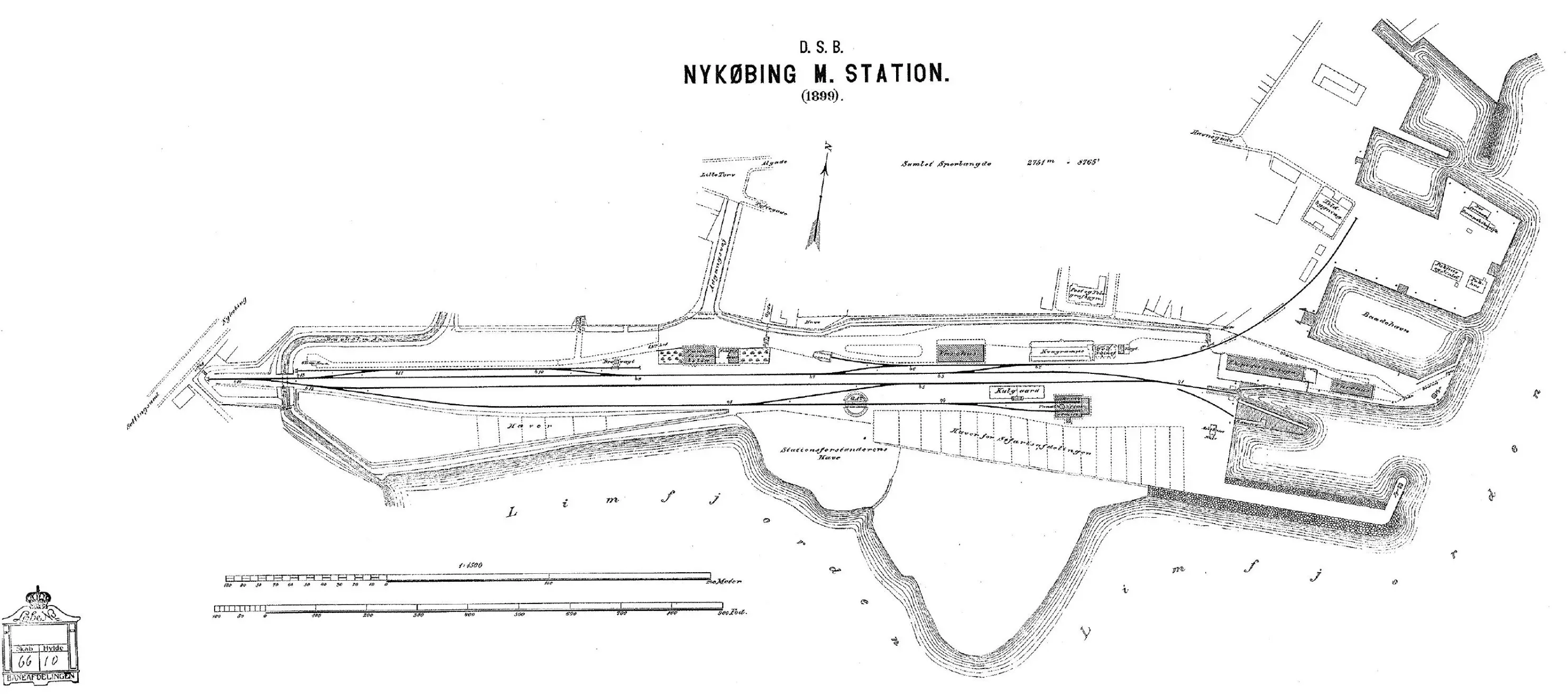 Sporplan af Nykøbing Mors Havnestation.