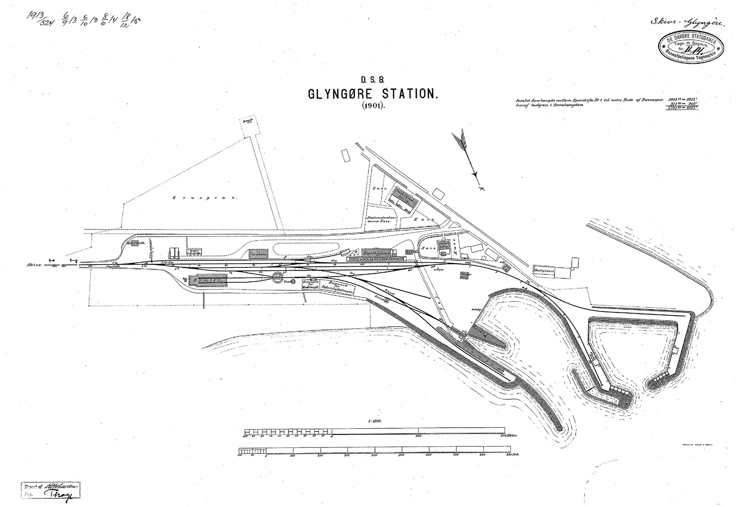 Sporplan af Glyngøre Station. Sporplan af Glyngøre Station.
