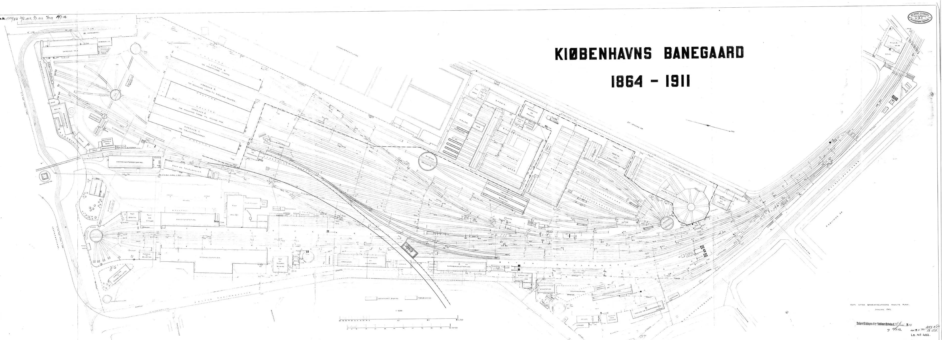 Sporplan af København Station.