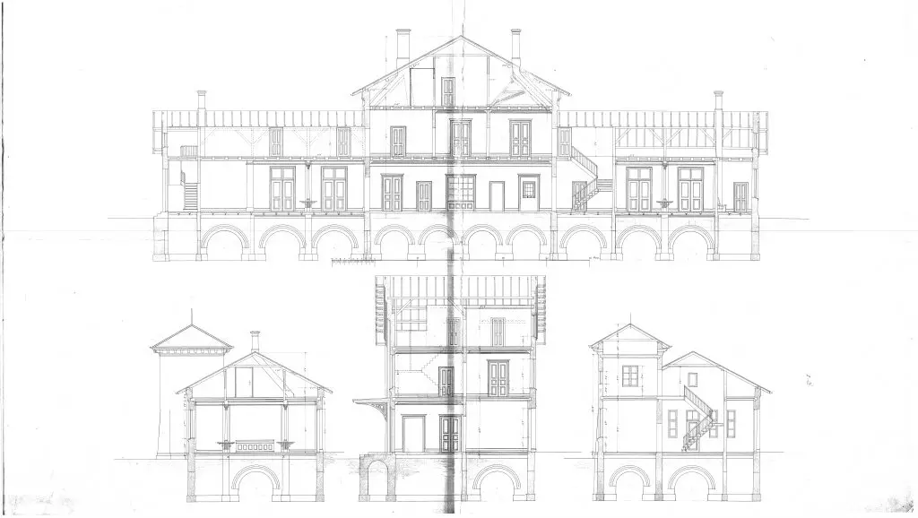 Tegning af Faaborg Station.