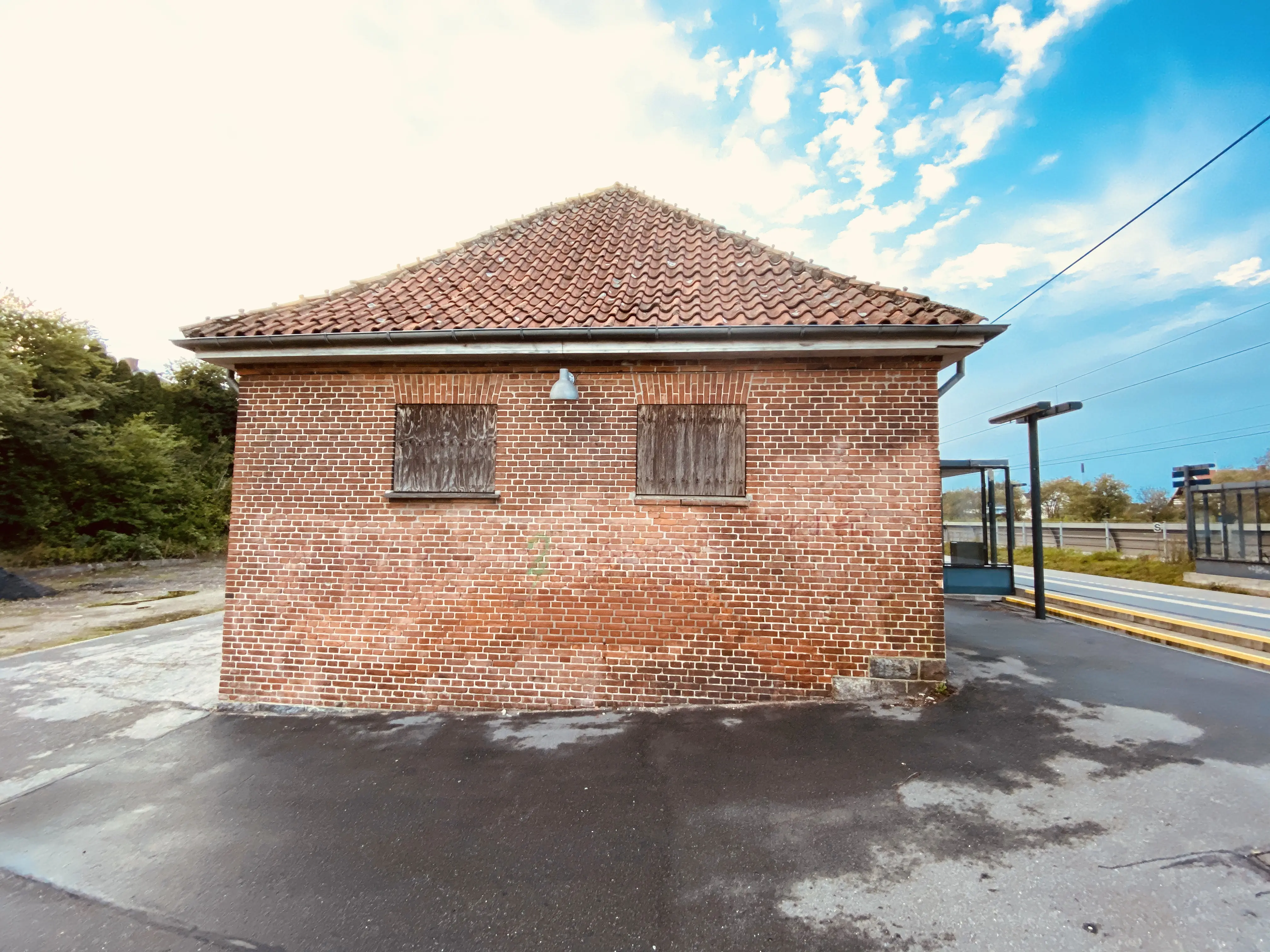 Billede af Gelsted Stations varehus.