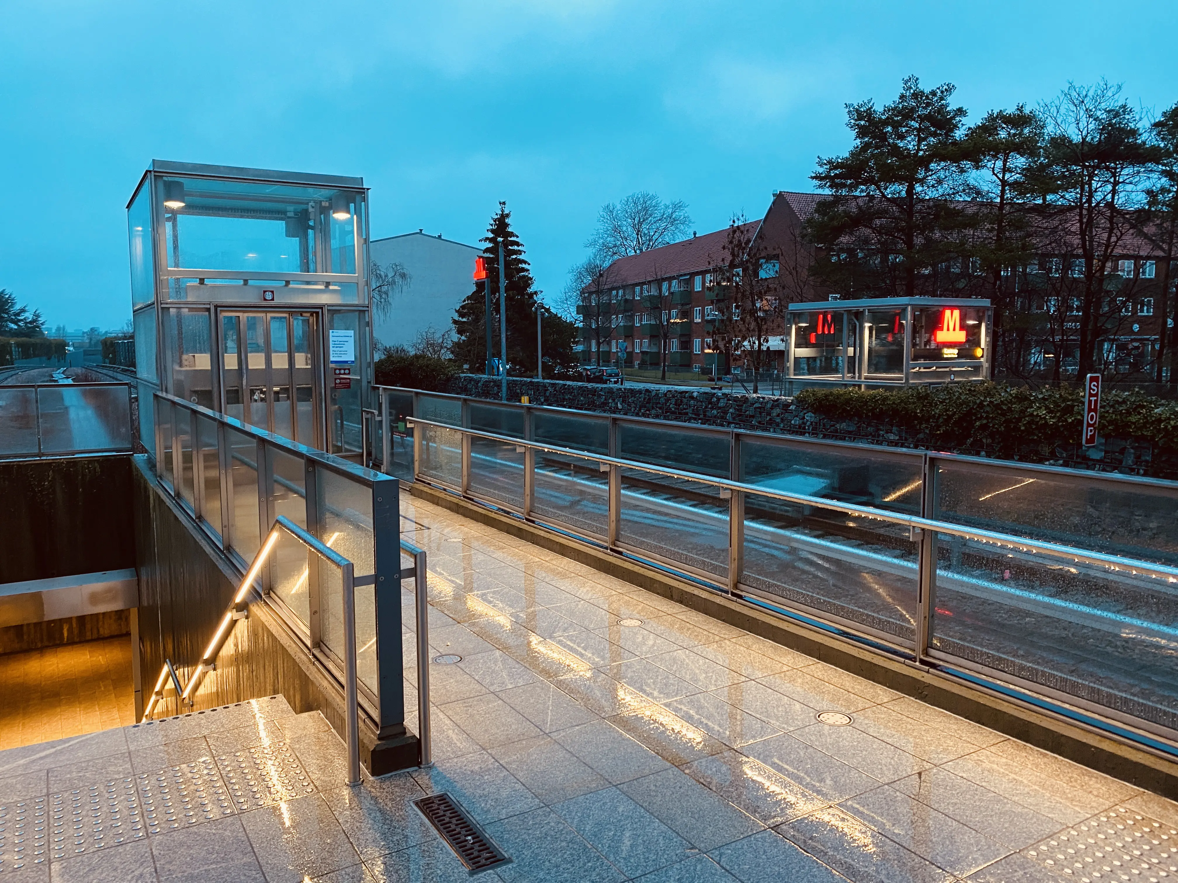 Billede af Kastrup Metrostation.