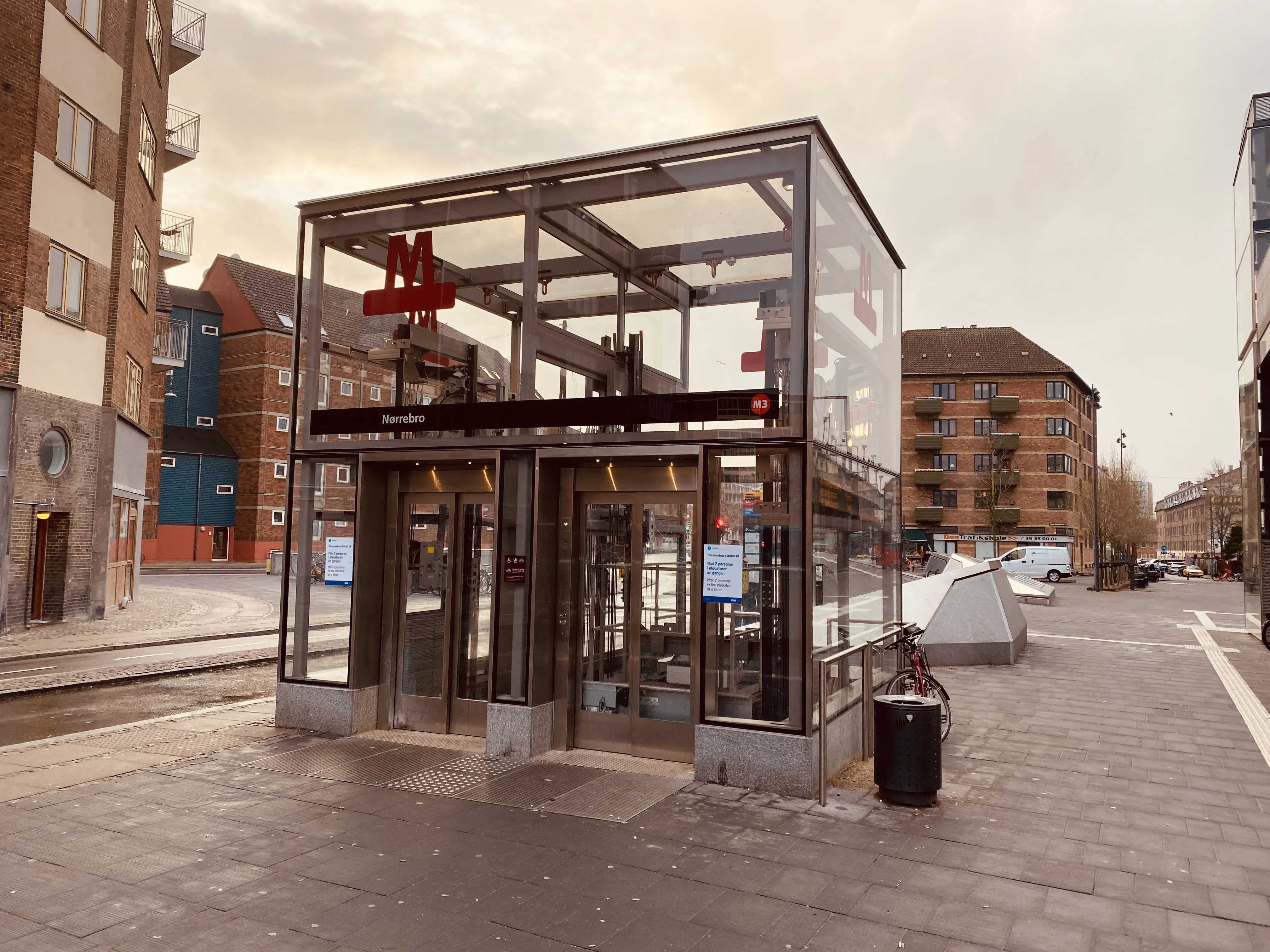 Billede af Nørrebro Metrostation.