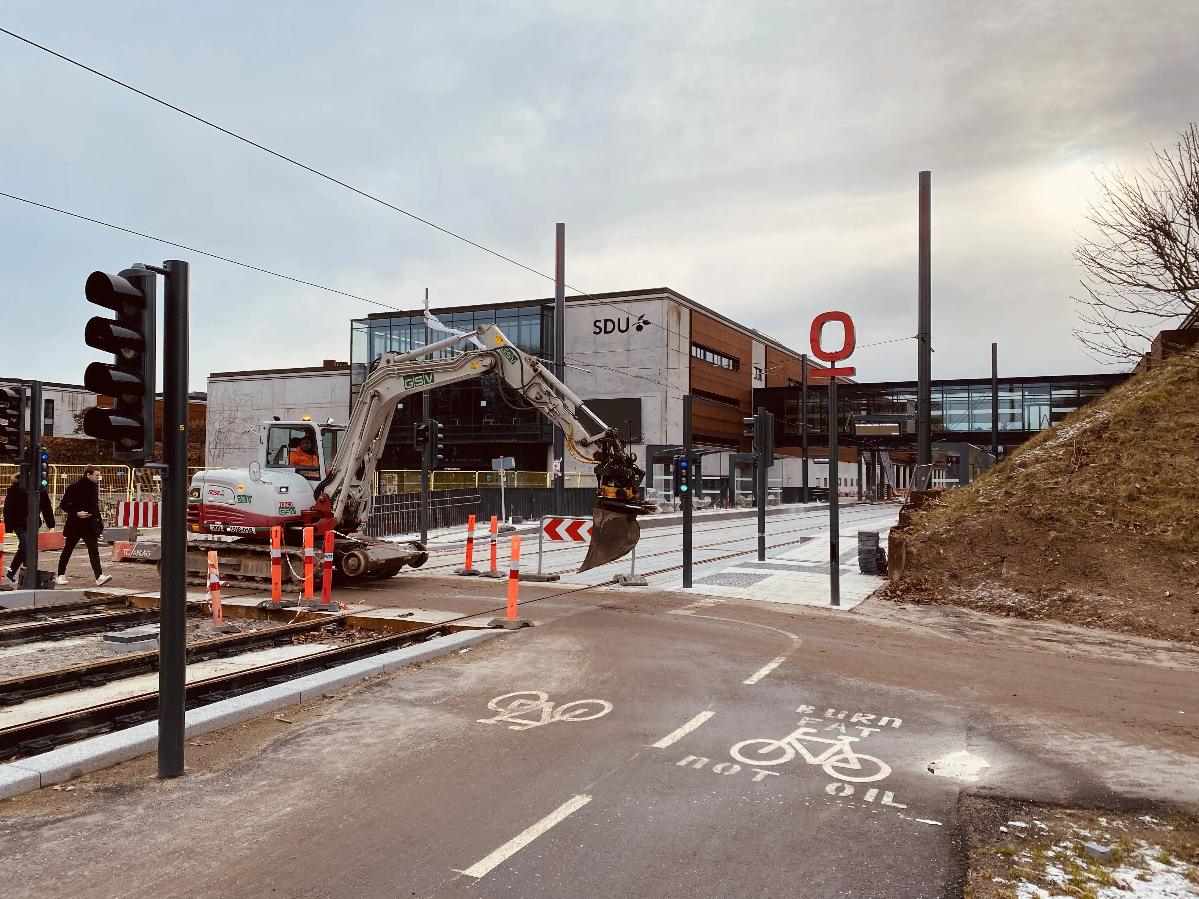 Billede af Campus Odense Letbanestation.