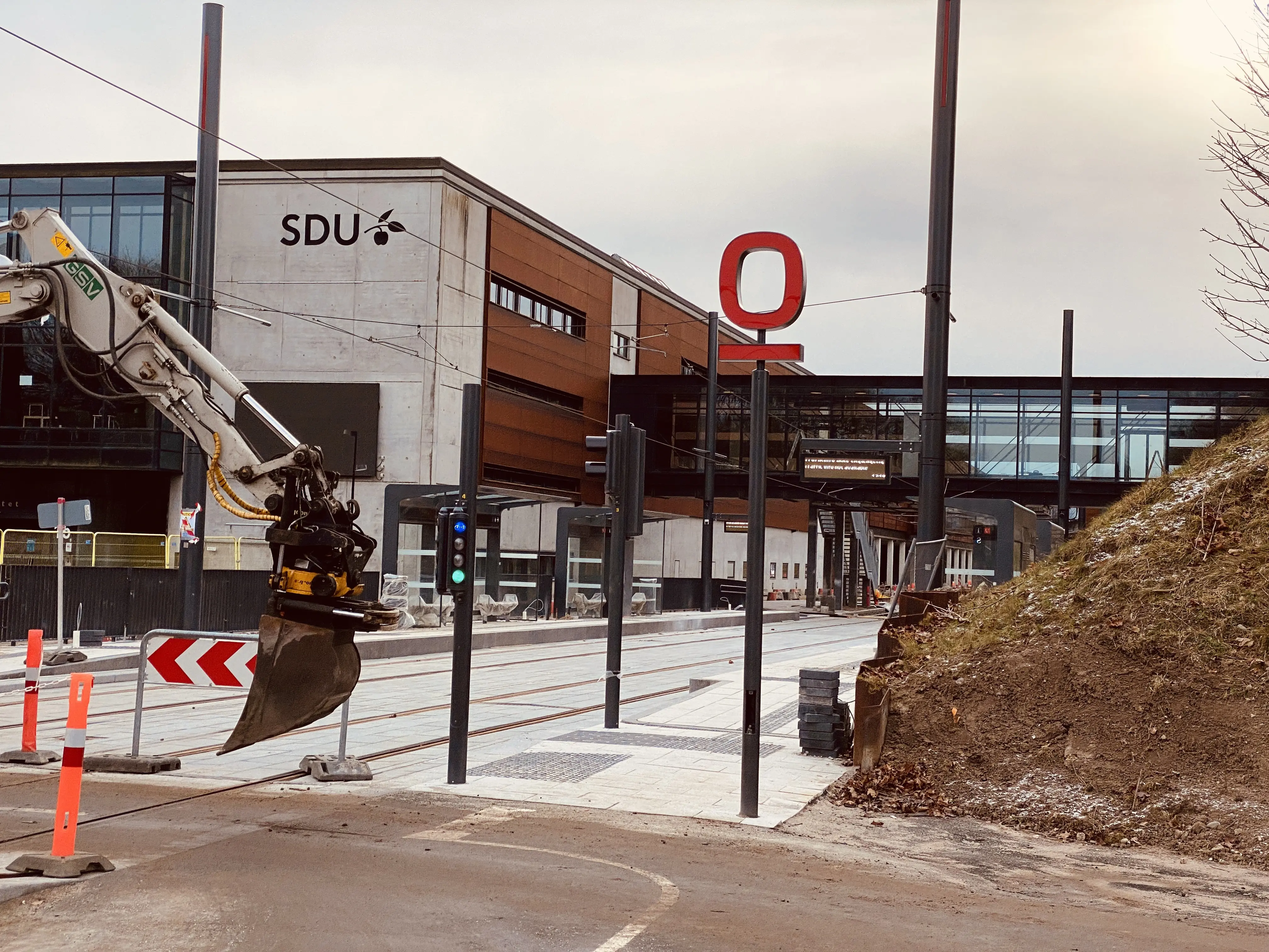 Billede af Campus Odense Letbanestation.