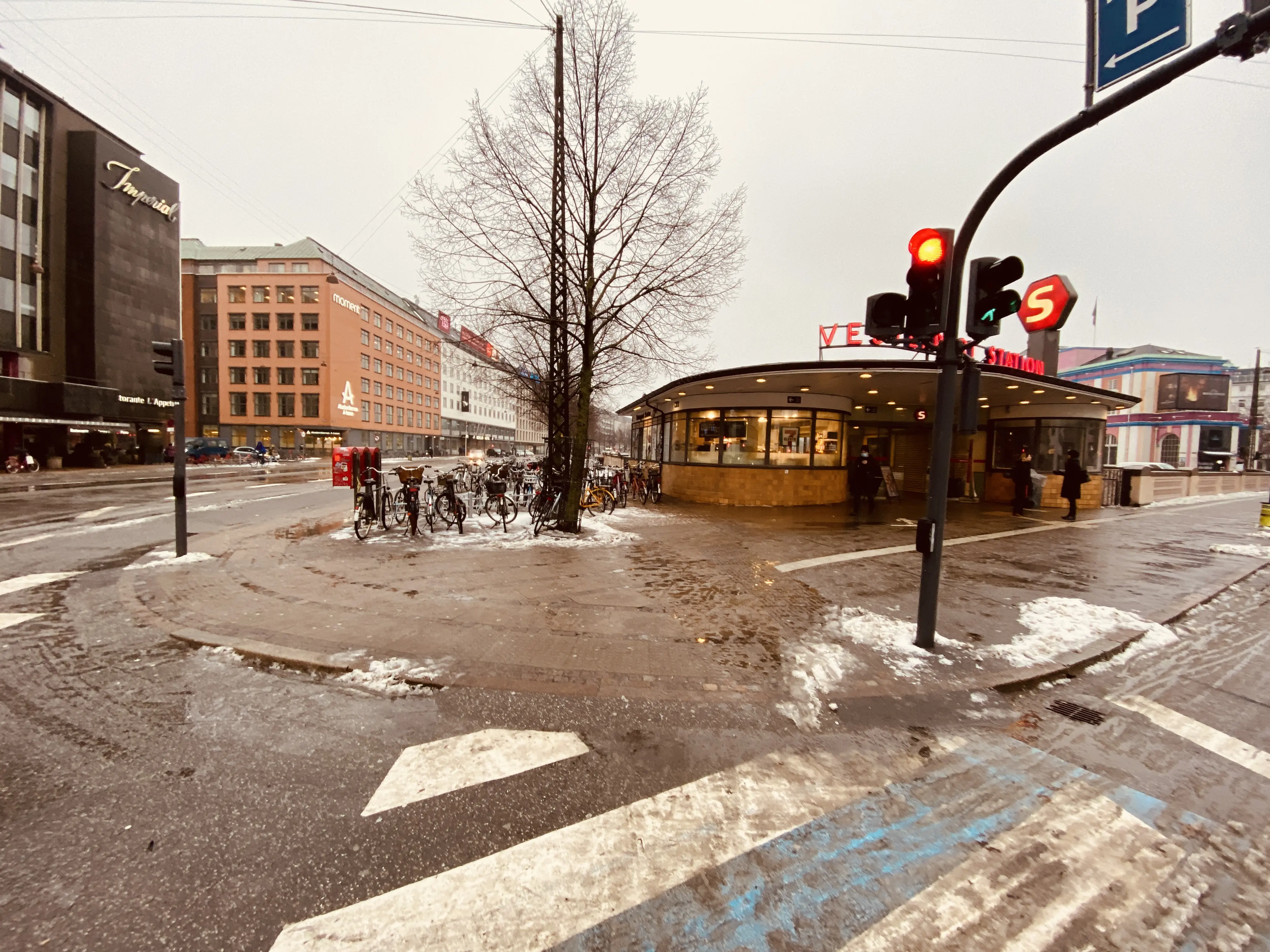 Billede af København Station (1864-1911) - Stationen er nedrevet, men har ligget her tæt på, hvor Vesterport ligger i dag..