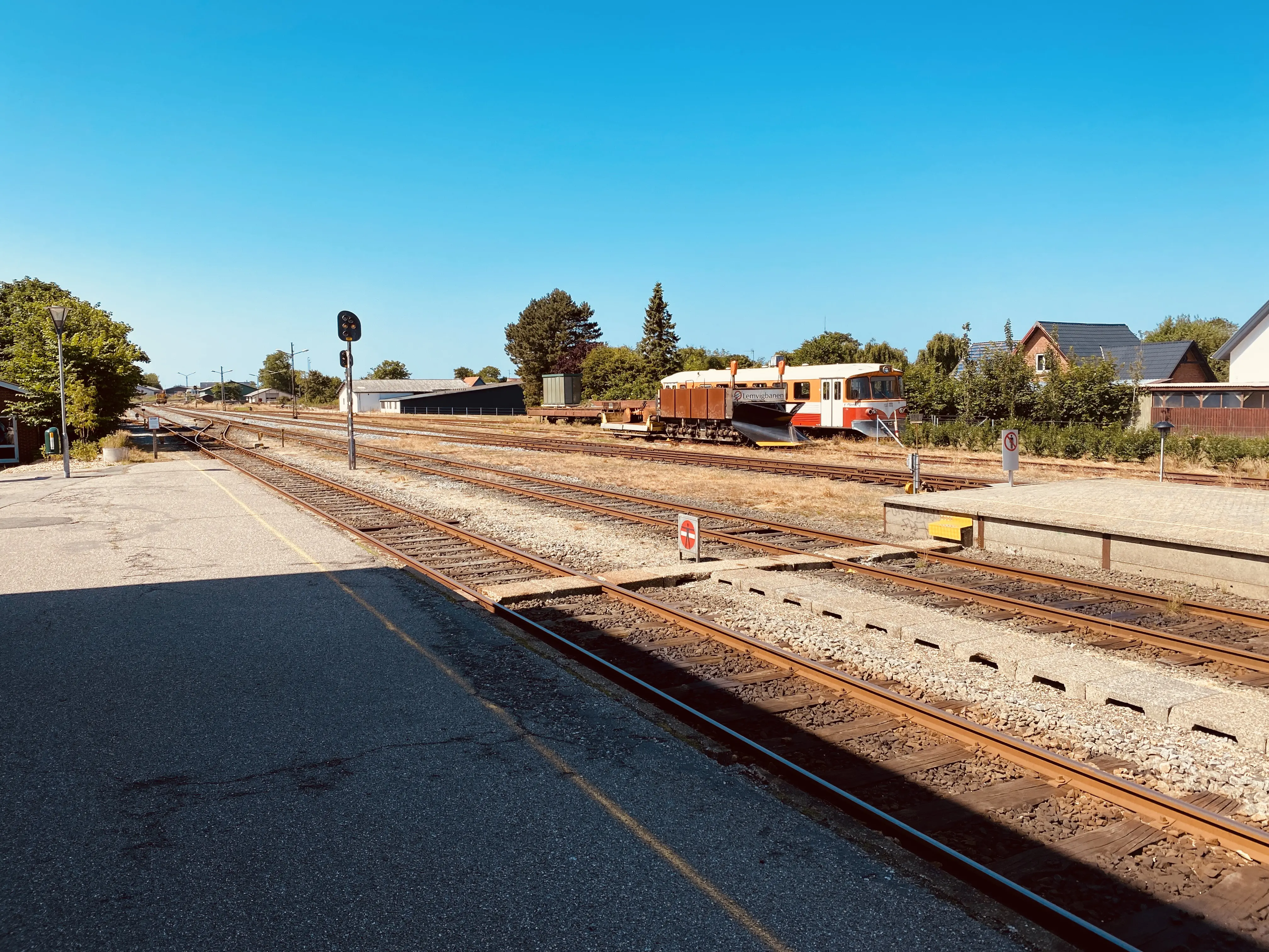 Billede af Lemvig Stations sporareal. Billede af Lemvig Stations sporareal.