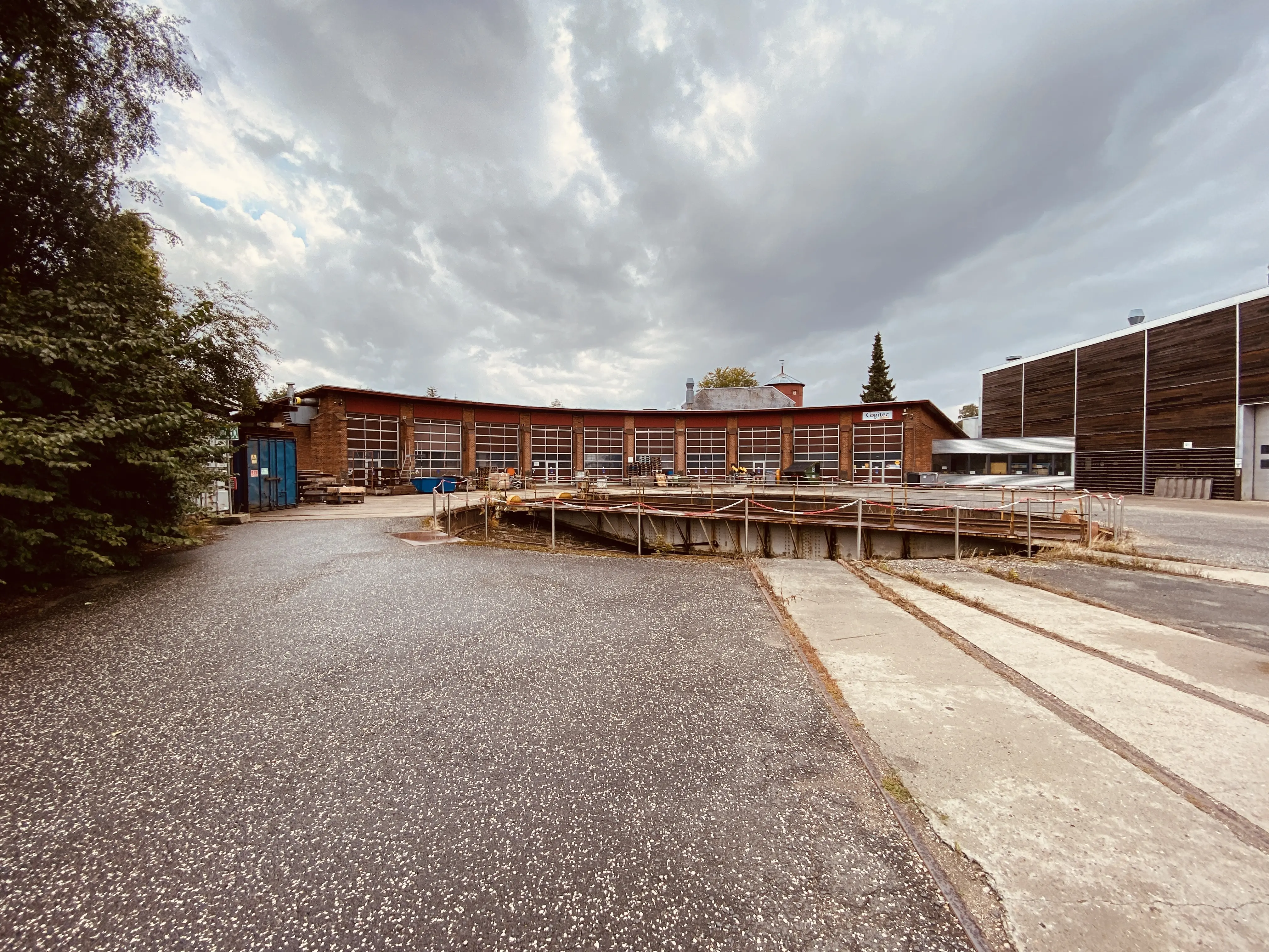 Billede af Langå Stations remise.