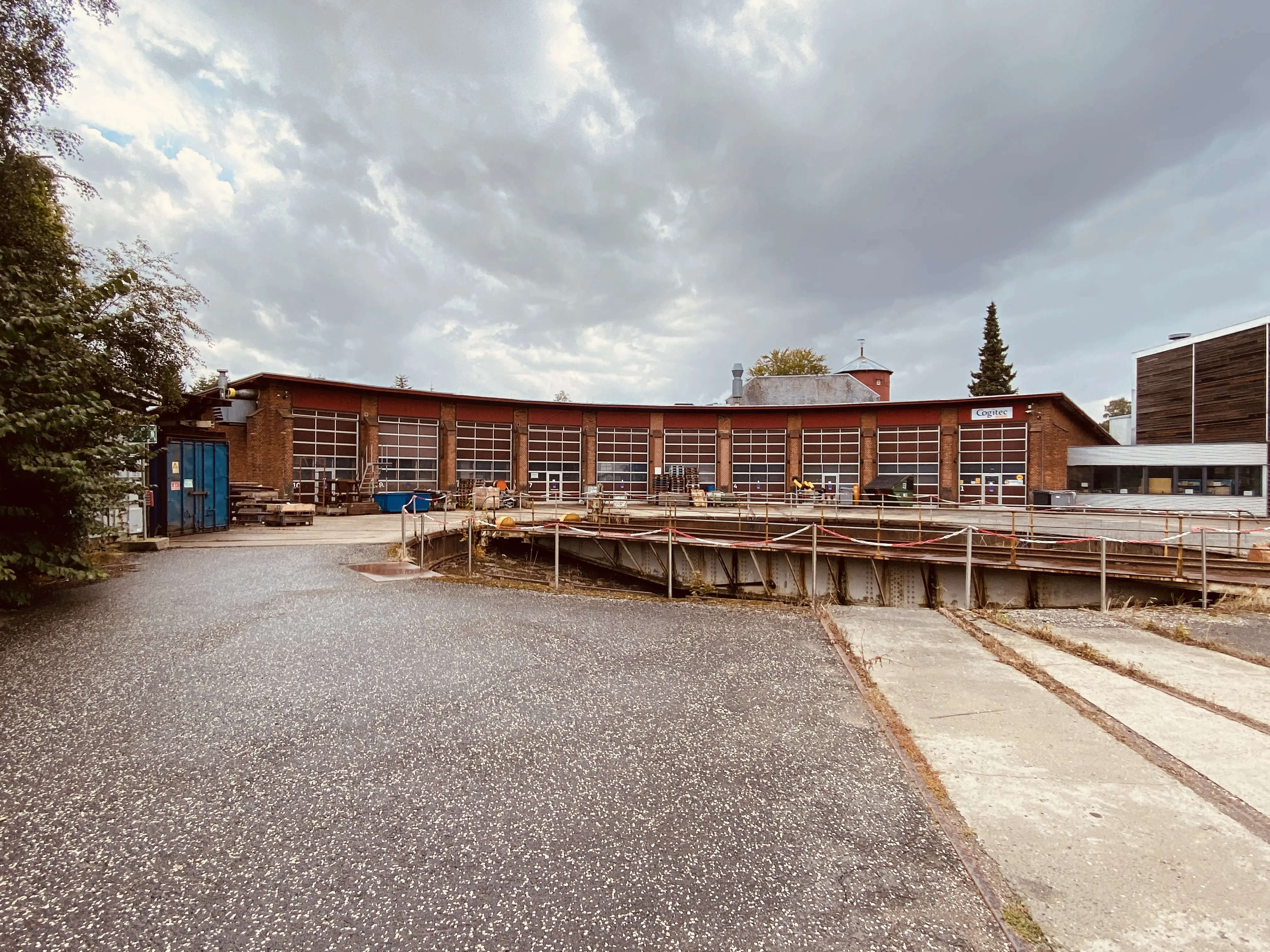 Billede af Langå Stations remise.