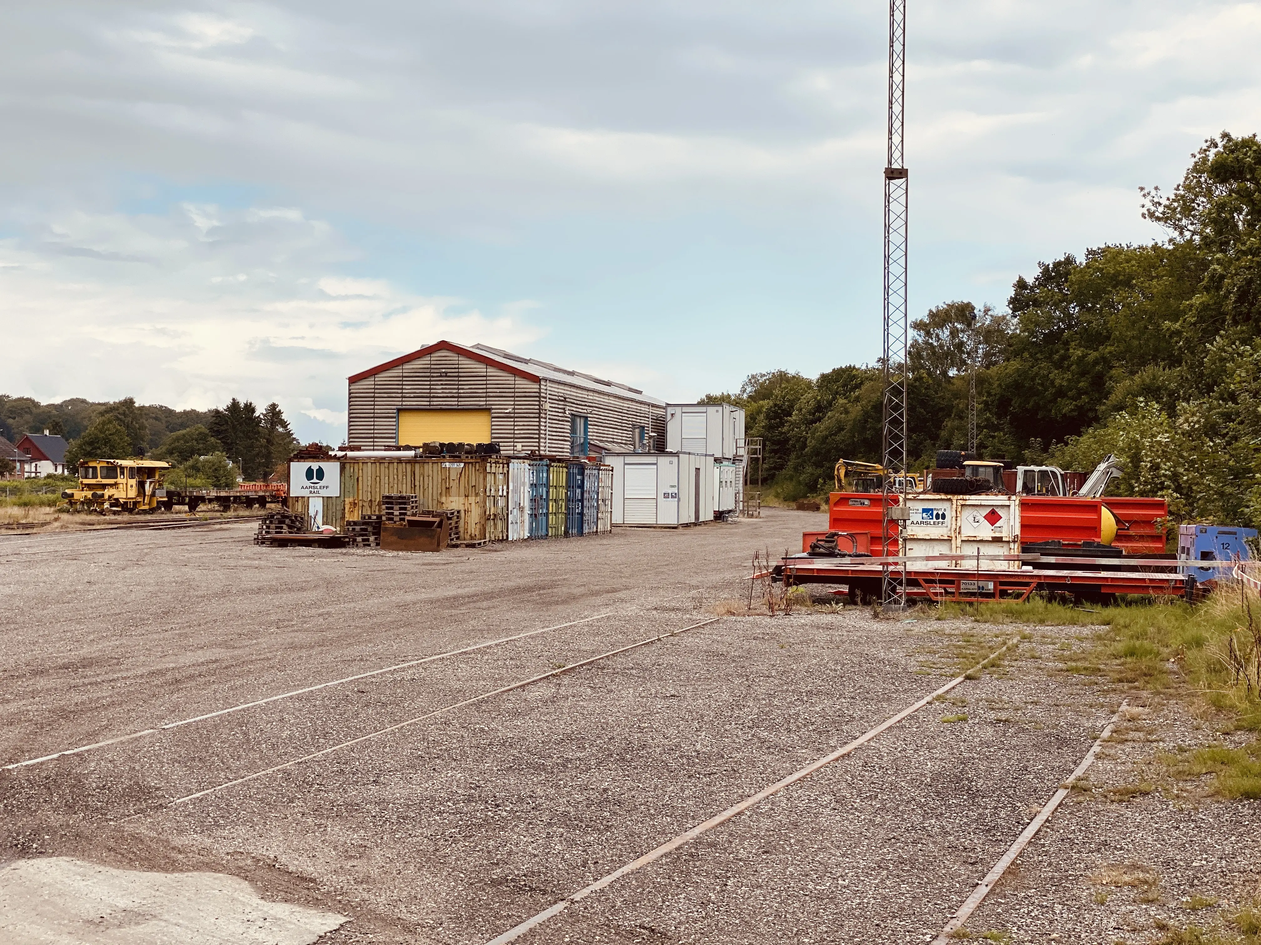 Billede af Langå Stations remise.