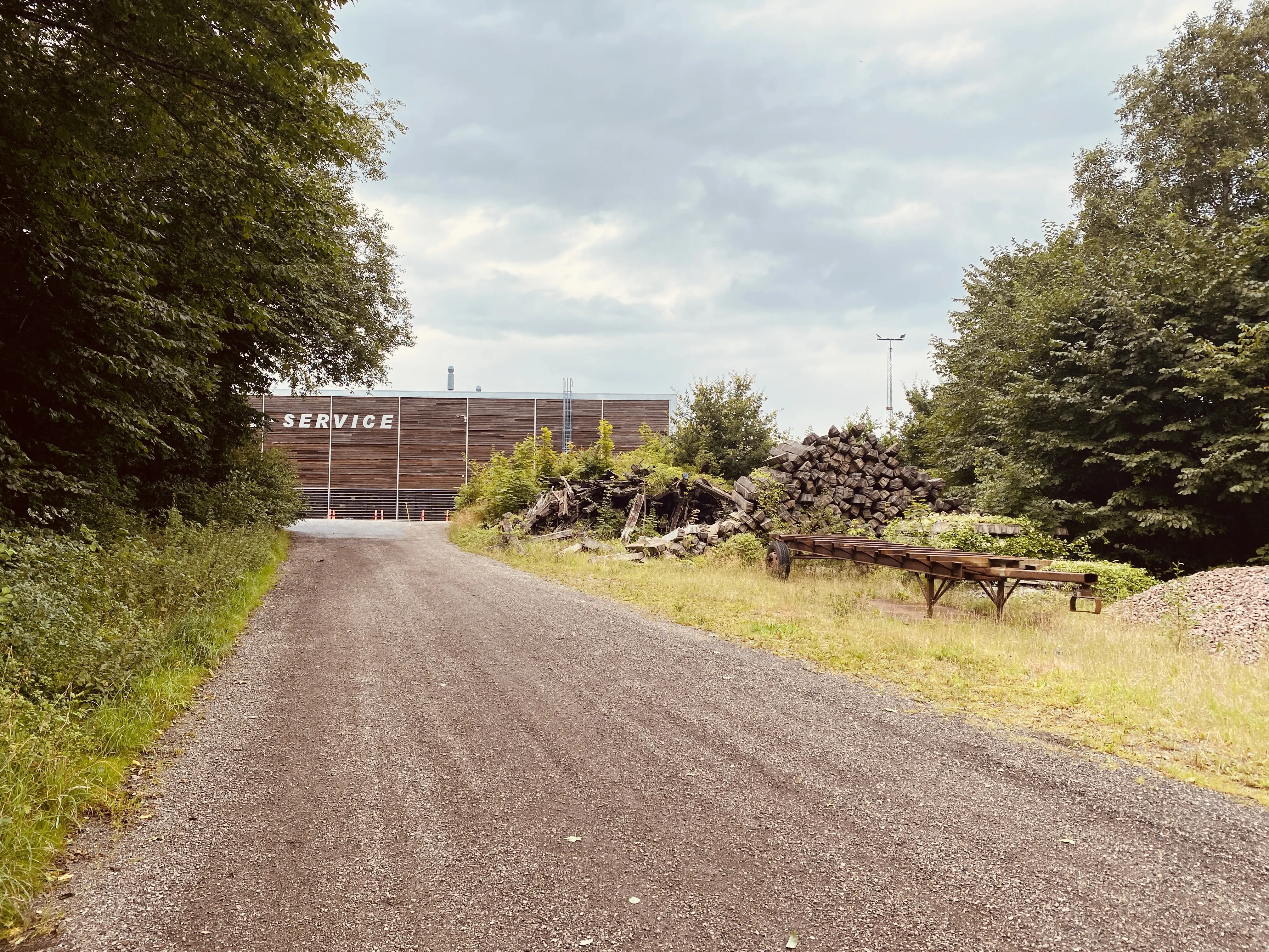 Billede af Rail-Service værkstedet på Langå Station.