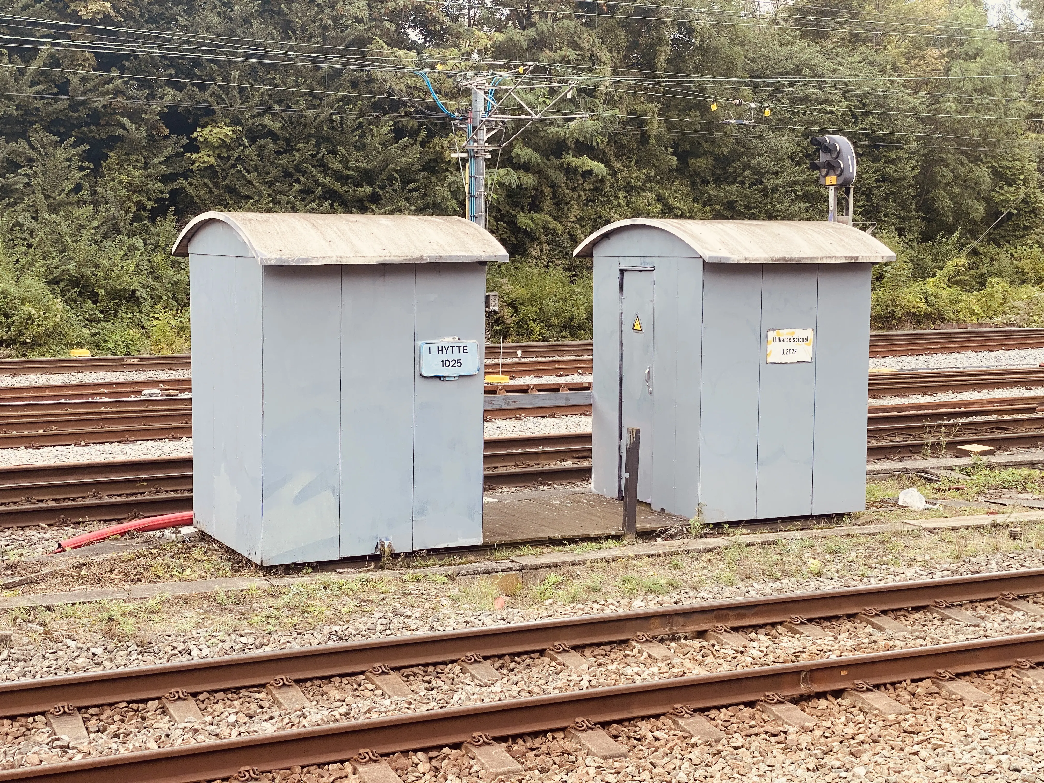 Billede af signalhytter ved Østerport Station. Billede af signalhytter ved Østerport Station.