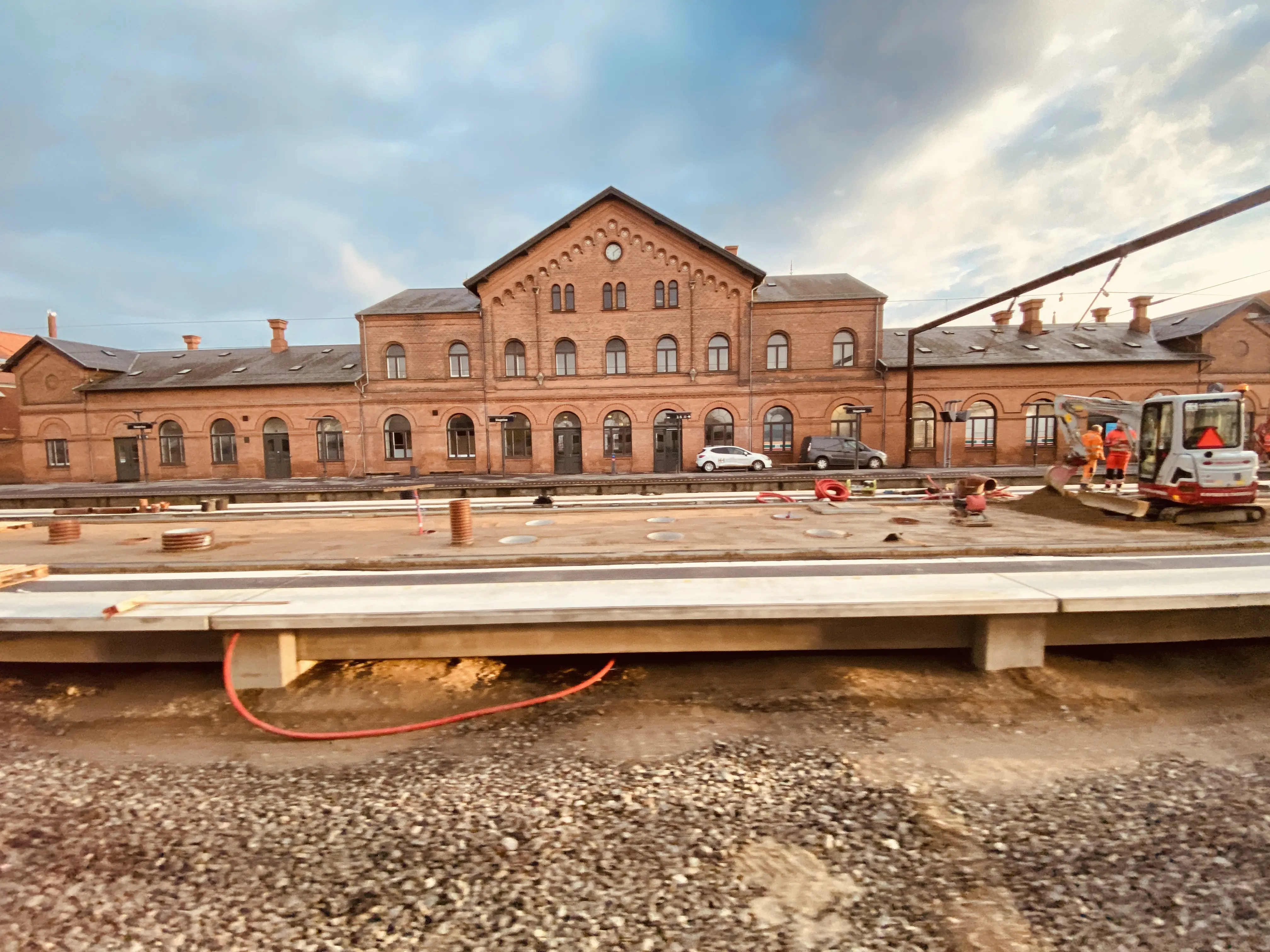 Billede af sporarbejdet ved Slagelse Station. Billede af sporarbejdet ved Slagelse Station.