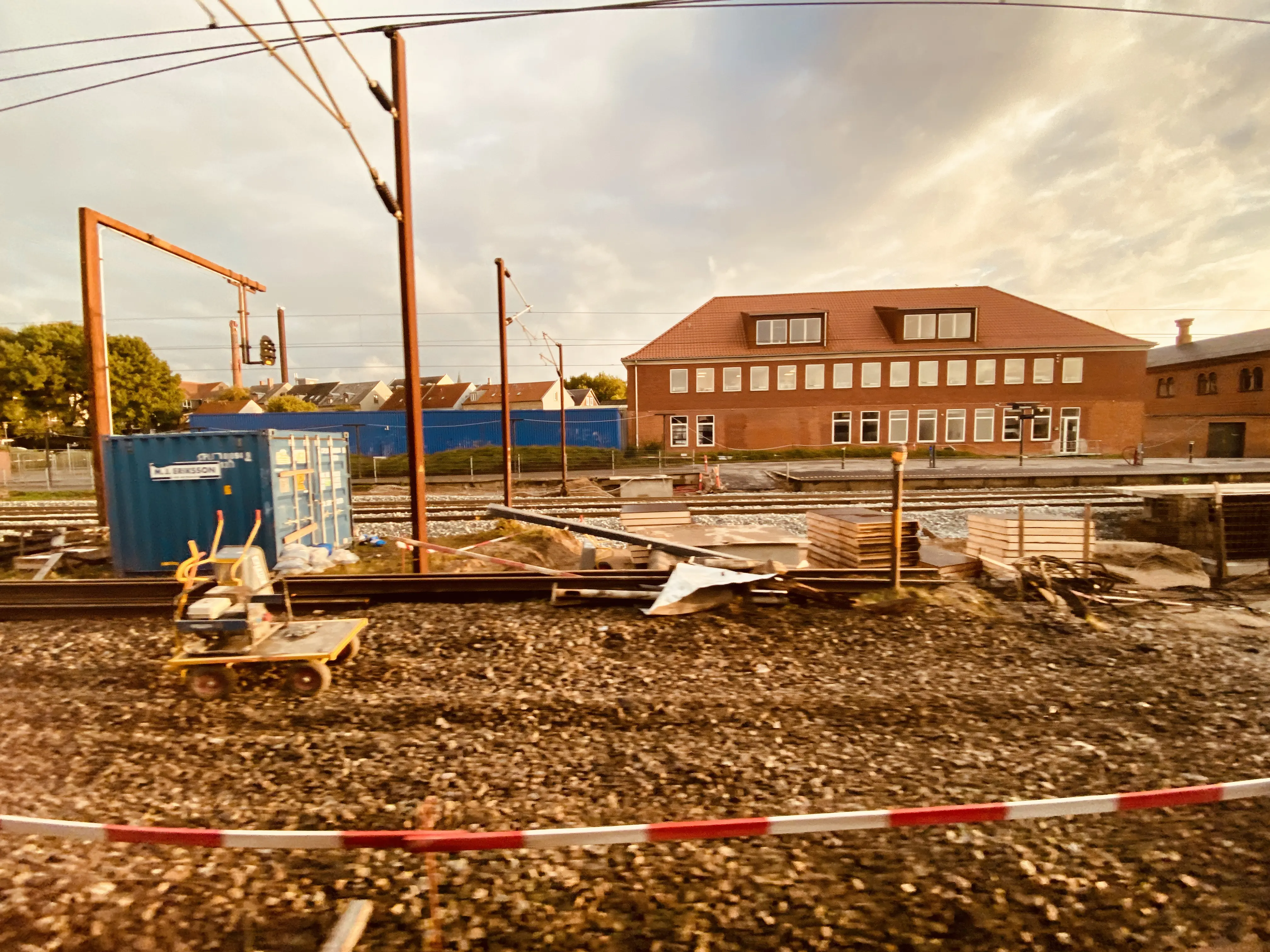 Billede af sporarbejdet ved Slagelse Station. Billede af sporarbejdet ved Slagelse Station.