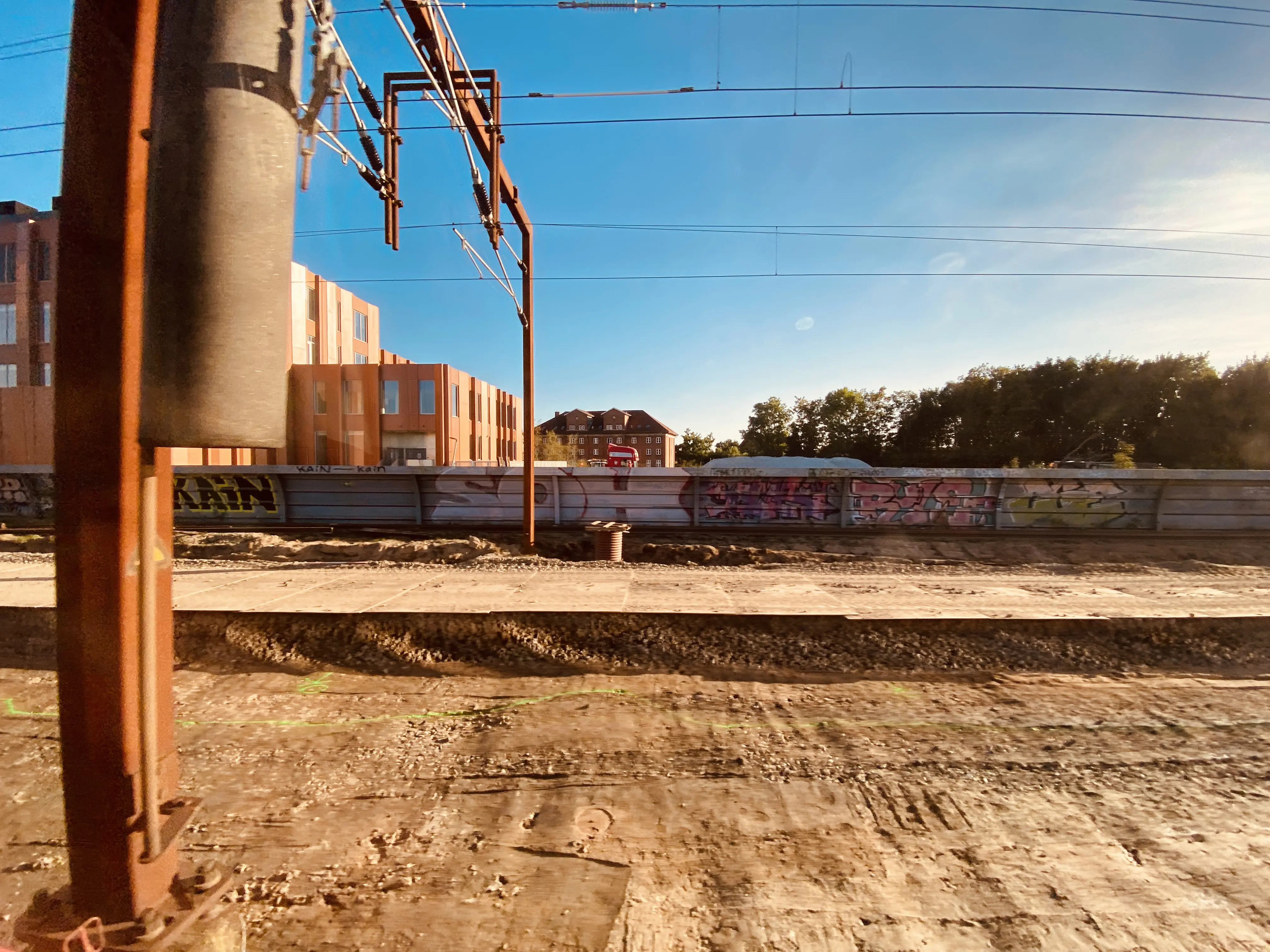 Billede af sporarbejdet ved Slagelse Station. Billede af sporarbejdet ved Slagelse Station.