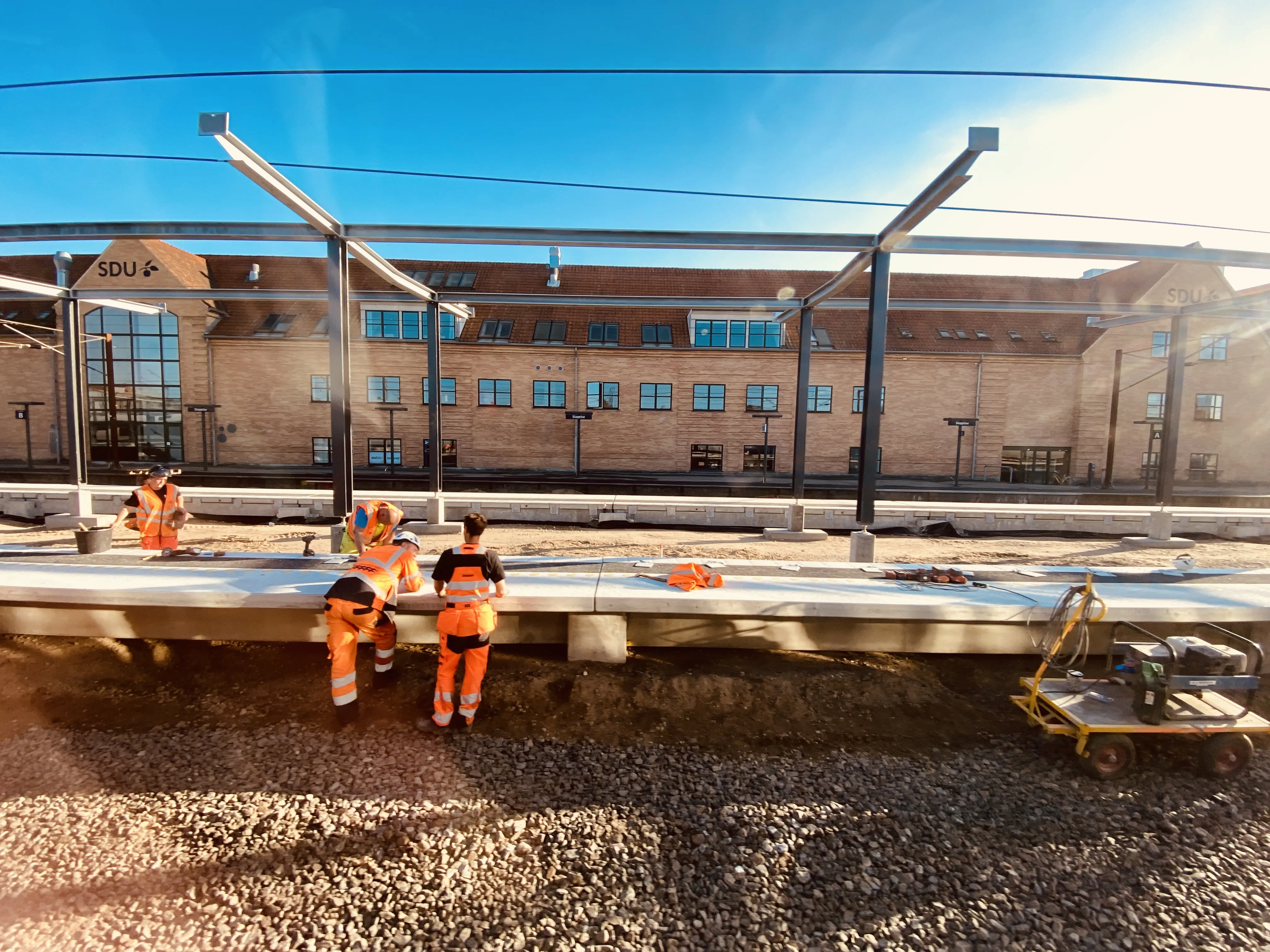 Billede af sporarbejdet ved Slagelse Station. Billede af sporarbejdet ved Slagelse Station.