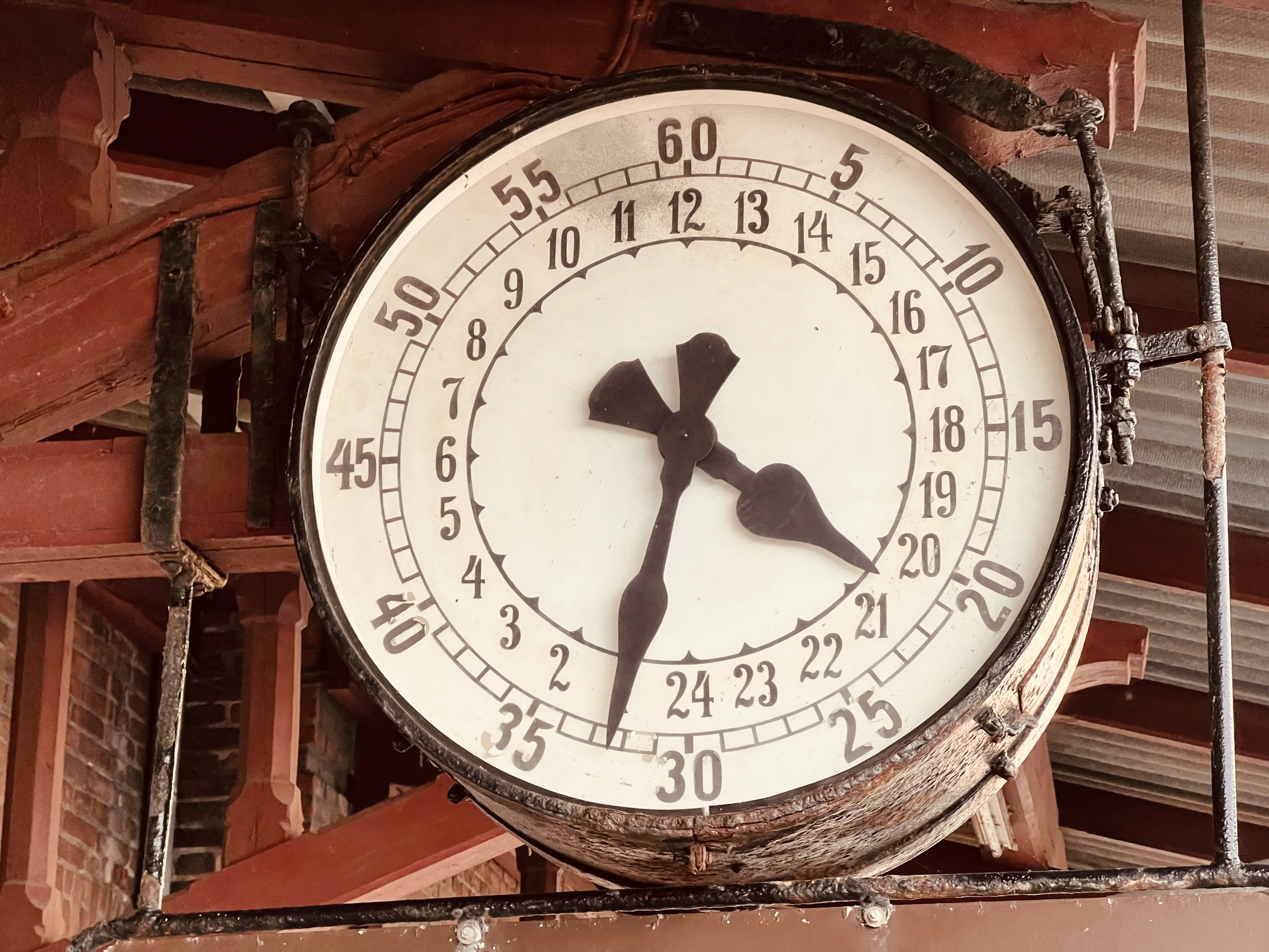 Billede af 24 timers uret på Rudkøbing Station. Billede af 24 timers uret på Rudkøbing Station.