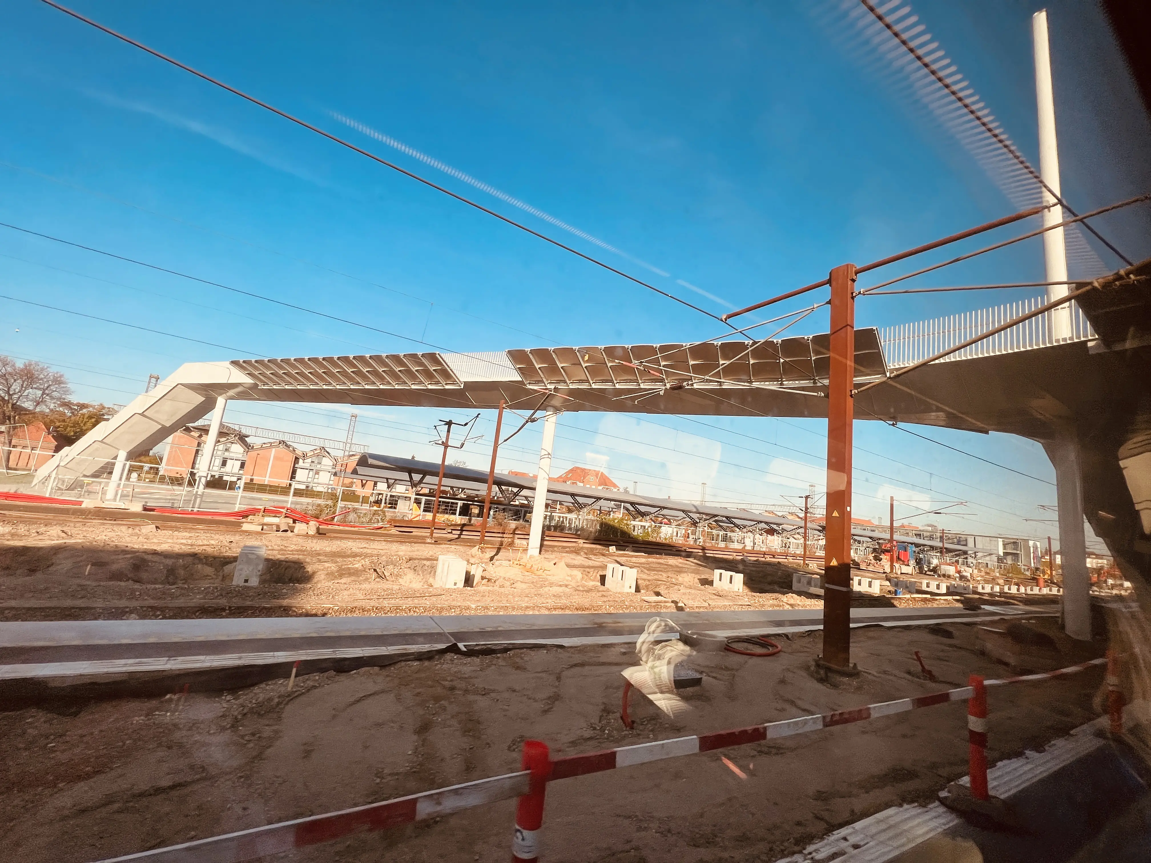 Billede af etableringen af den nye gangbro ved Slagelse Station. Billede af etableringen af den nye gangbro ved Slagelse Station.