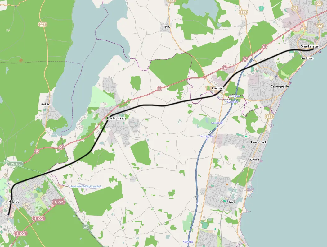 Banekort fra Hillerød-Helsingør (Lille Nord) (DSB). Banekort fra Hillerød-Helsingør (Lille Nord) (DSB).