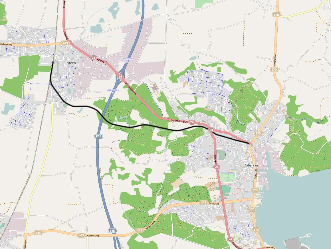 Banekort fra Rødekro-Aabenraa (Preussiske Statsbaner). Banekort fra Rødekro-Aabenraa (Preussiske Statsbaner).